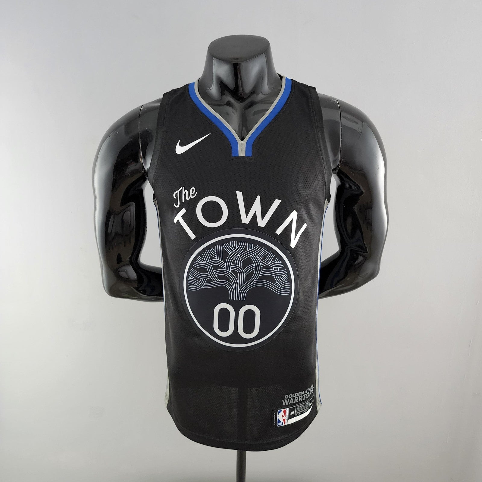2020 Kuminga#00 Warriors City Edition Black and Grey Nba Jersey