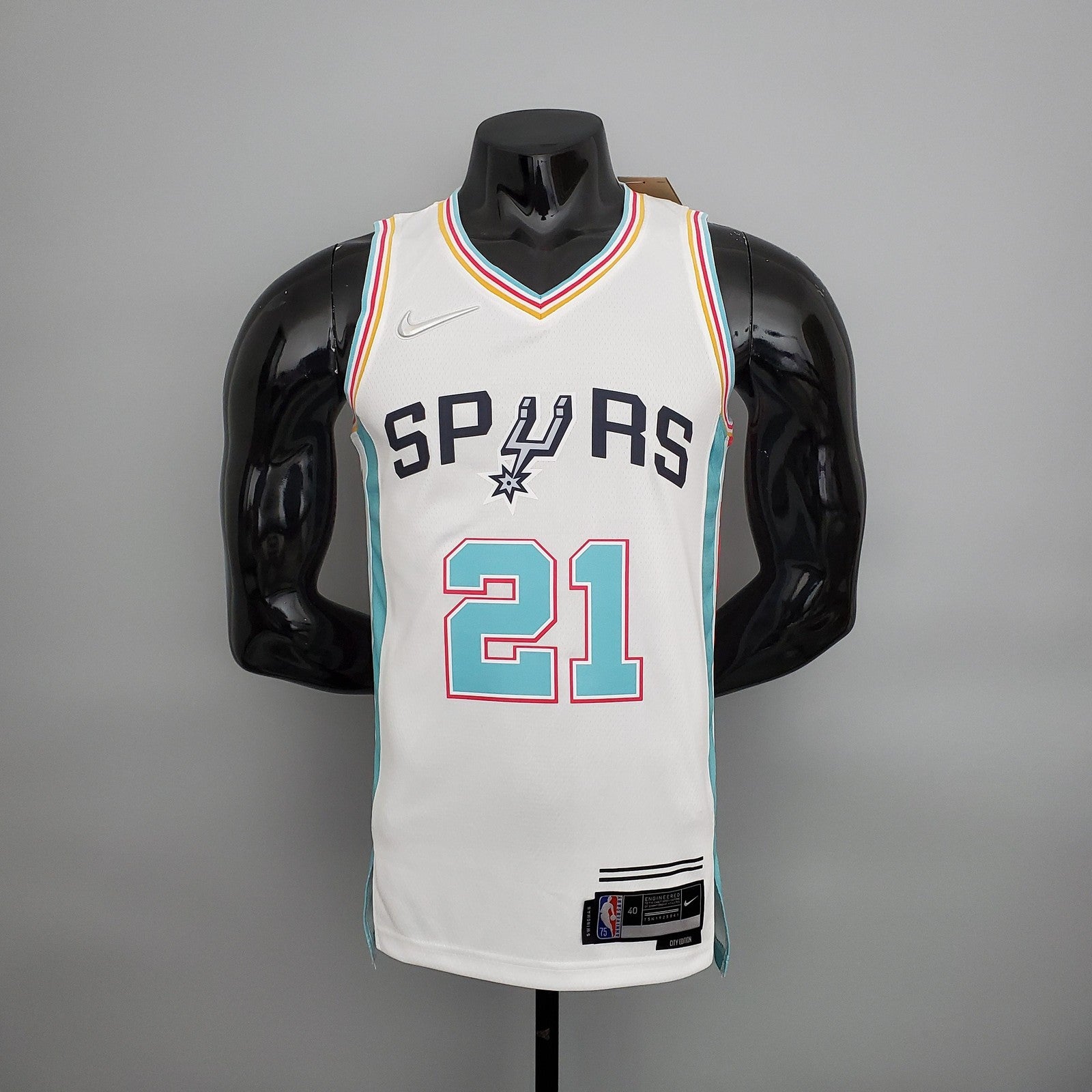 2022 Season Duncan #21 Spurs City Edition White Nba Jersey