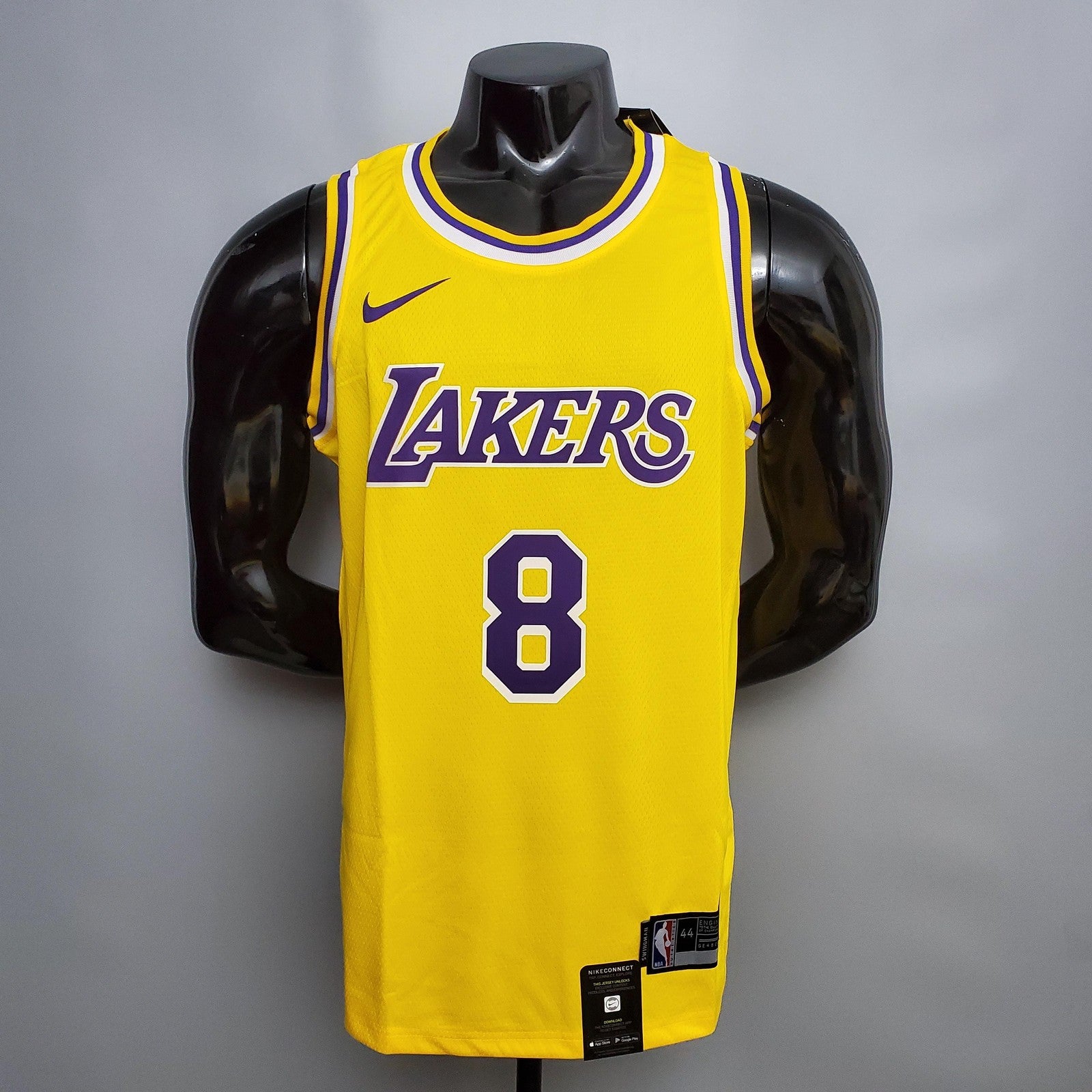 Bryant #8 Lakers Round Neck Yellow Nba Jersey Nike Connect Recognition