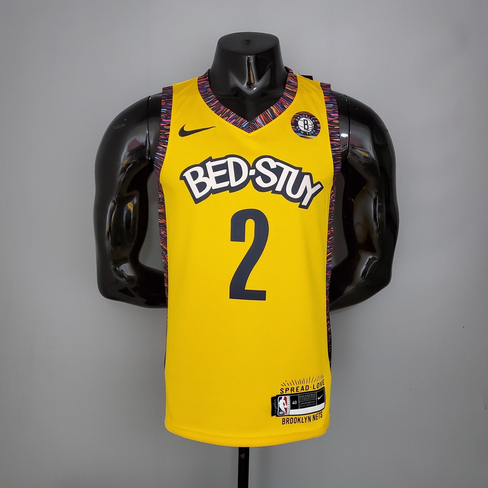 Griffin#2 Brooklyn Nets Commemorative Edition Yellow Nba Jersey