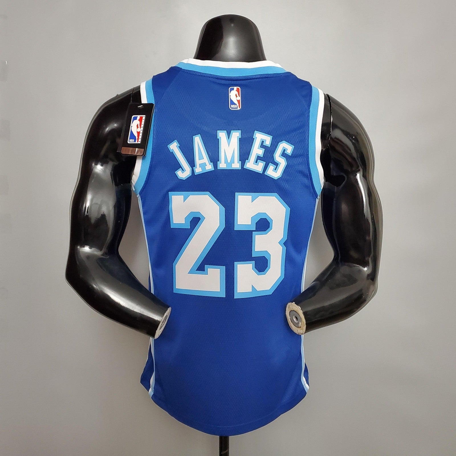 New James #23 Los Angeles Lakers Blue Nba Jersey Nike Connect Recognition