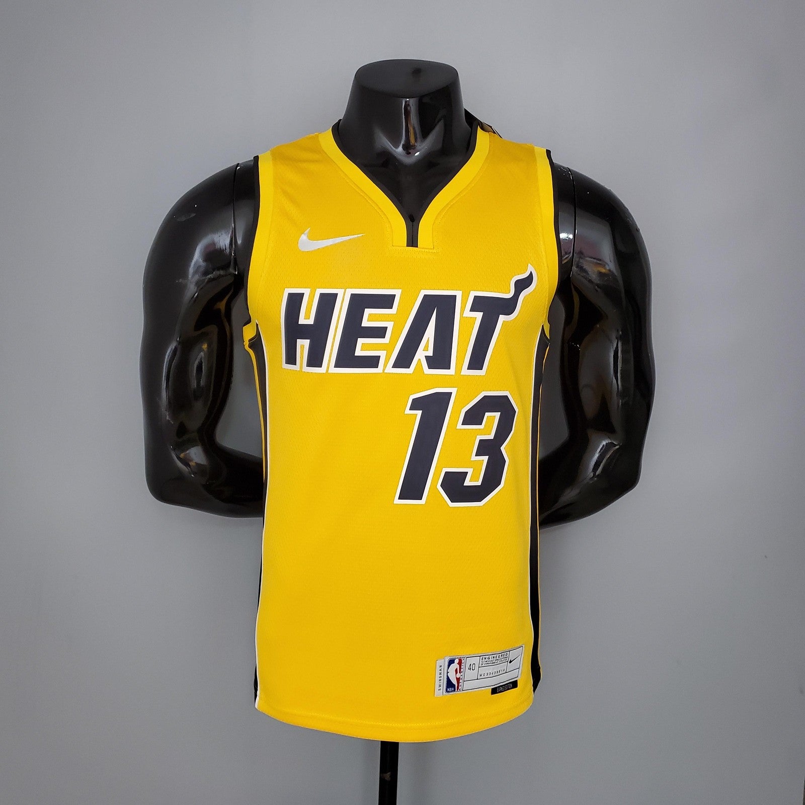 2021 Adebayo#13 Heat Bonus Edition Yellow Nba Jersey