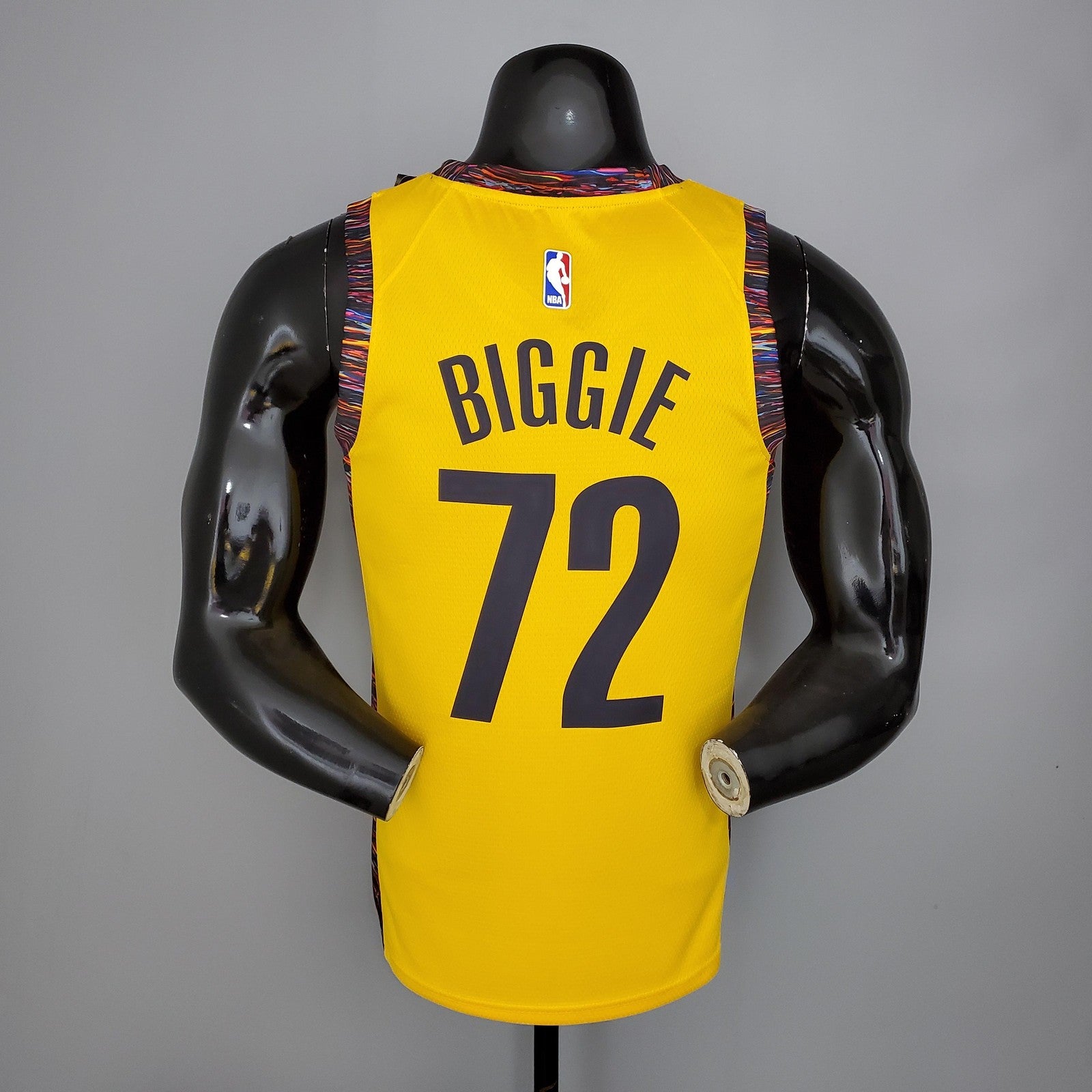Biggie#72 Brooklyn Nets Commemorative Edition Yellow Nba Jersey