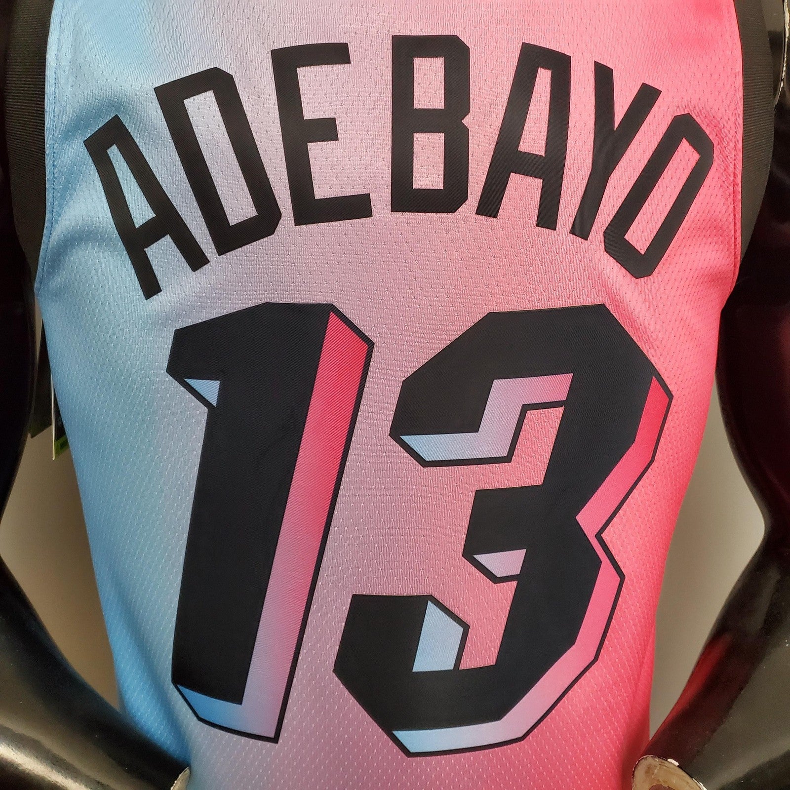 New Miami Heat Adebayo#13 City Edition Pink Blue Gradient Color (support Customization)