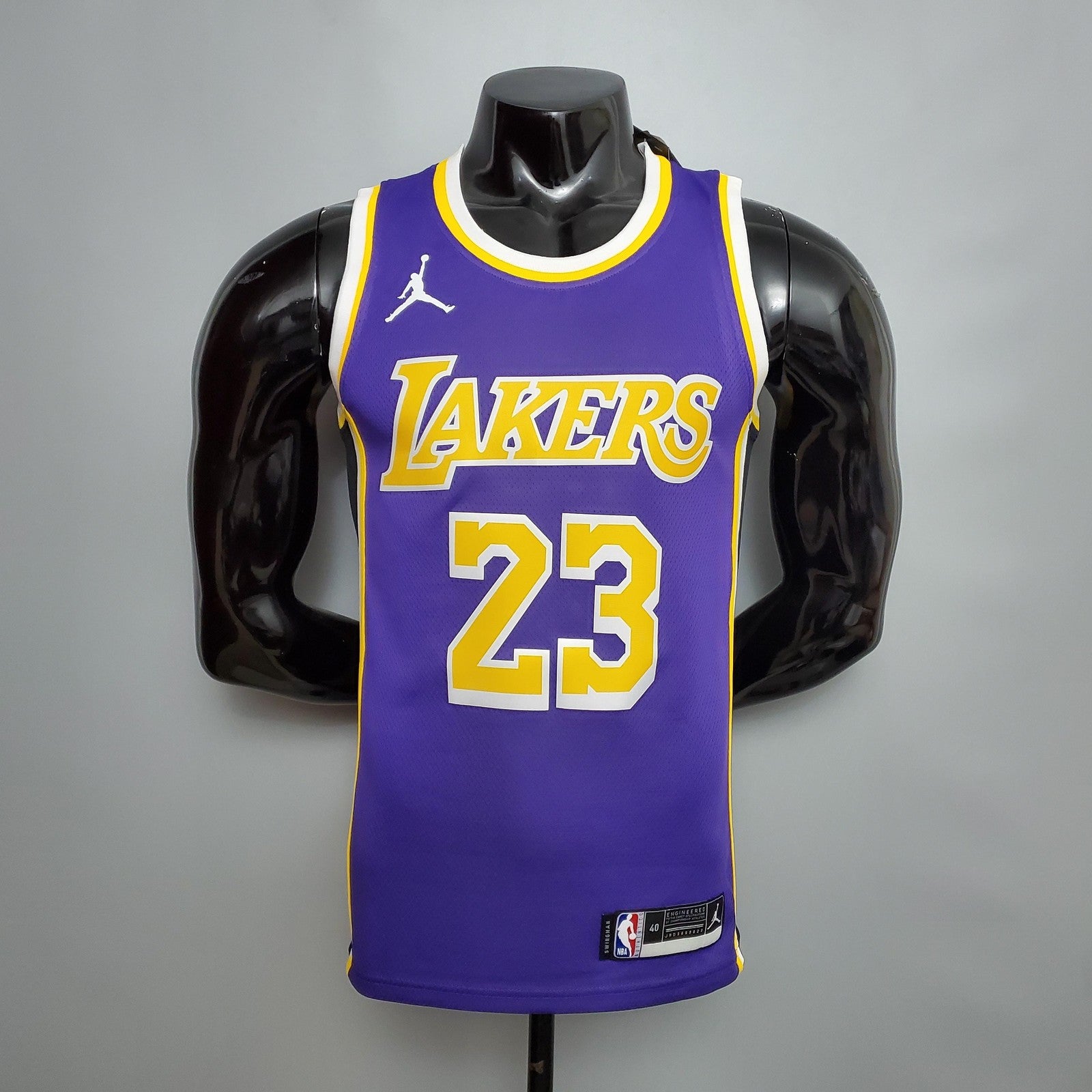 New Lakers Jordan James #23 Theme Purple Round Neck