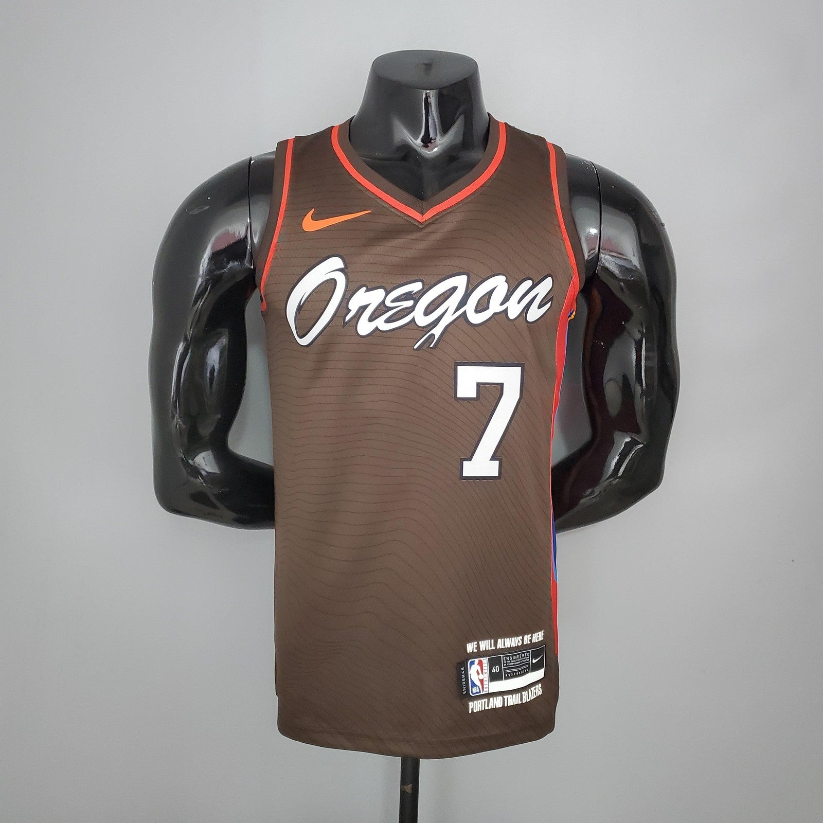 2021 Roy#7 Trail Blazers City Edition Brown Nba Jersey
