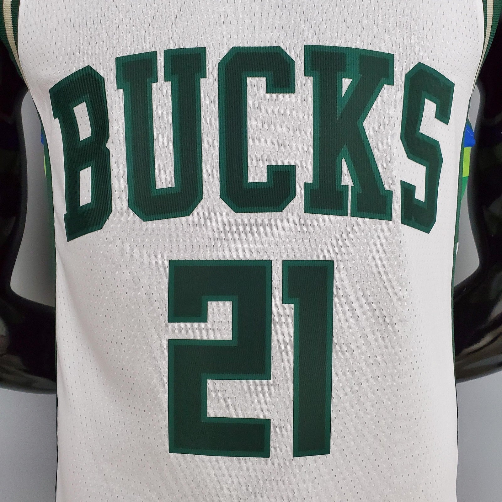 2022 Holiday#21 Bucks White Nba Jersey