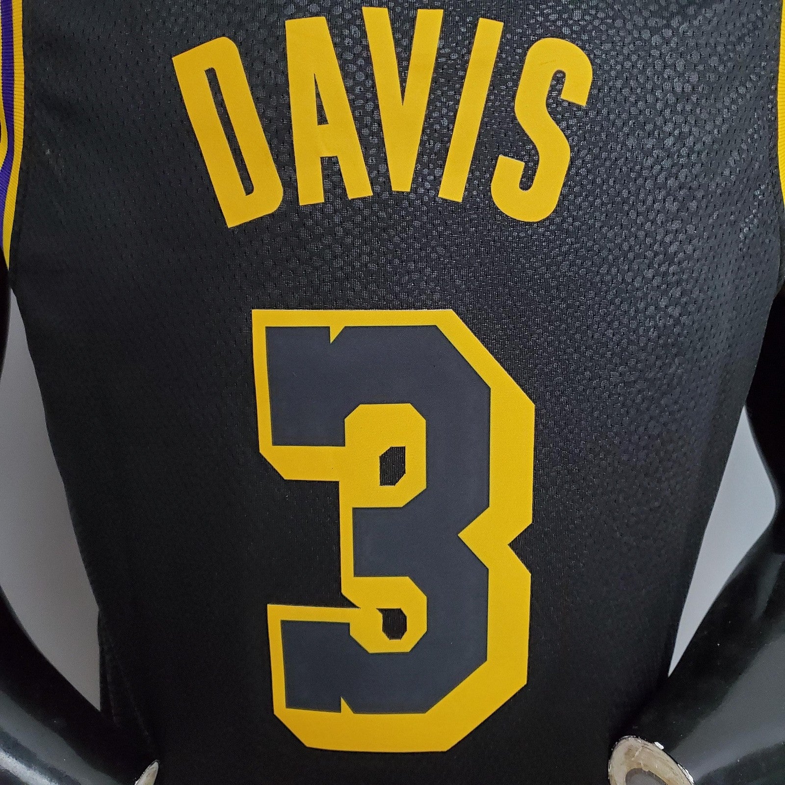 Davis #3 Los Angeles Los Angeles Lakers Black Nba Jersey Nike Connect Recognition