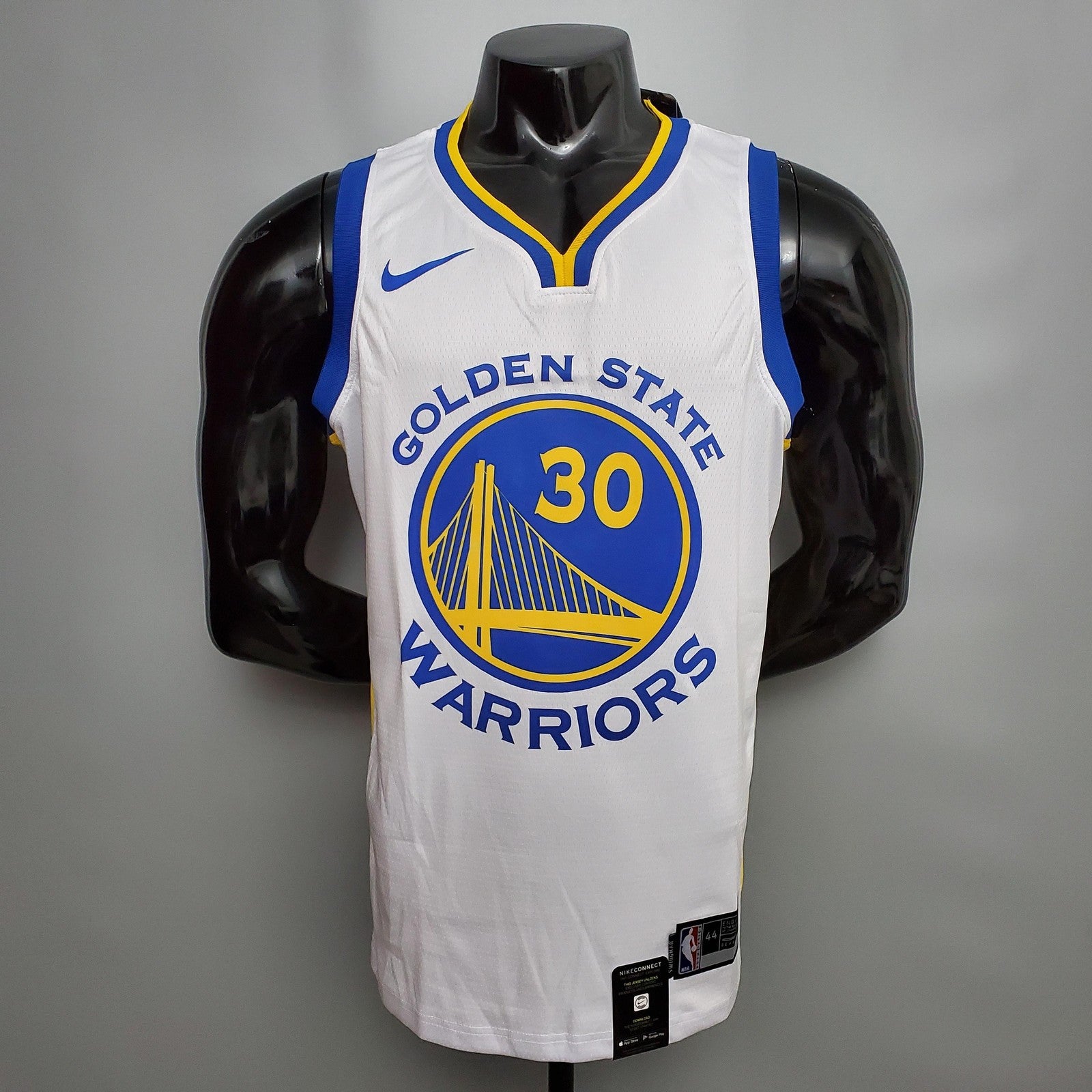 Curry #30 Golden State Warriors White Nba Jersey Nike Connect Recognition