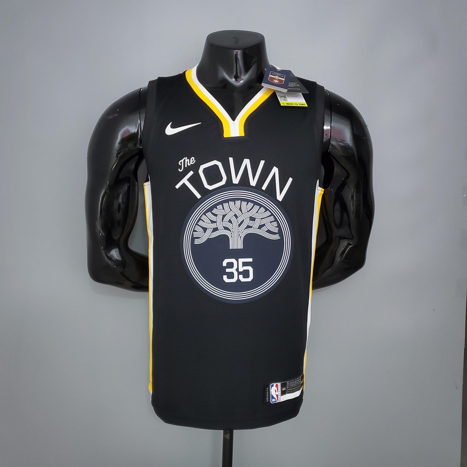 Durant#35 Golden State Warriors Black Nba Jersey
