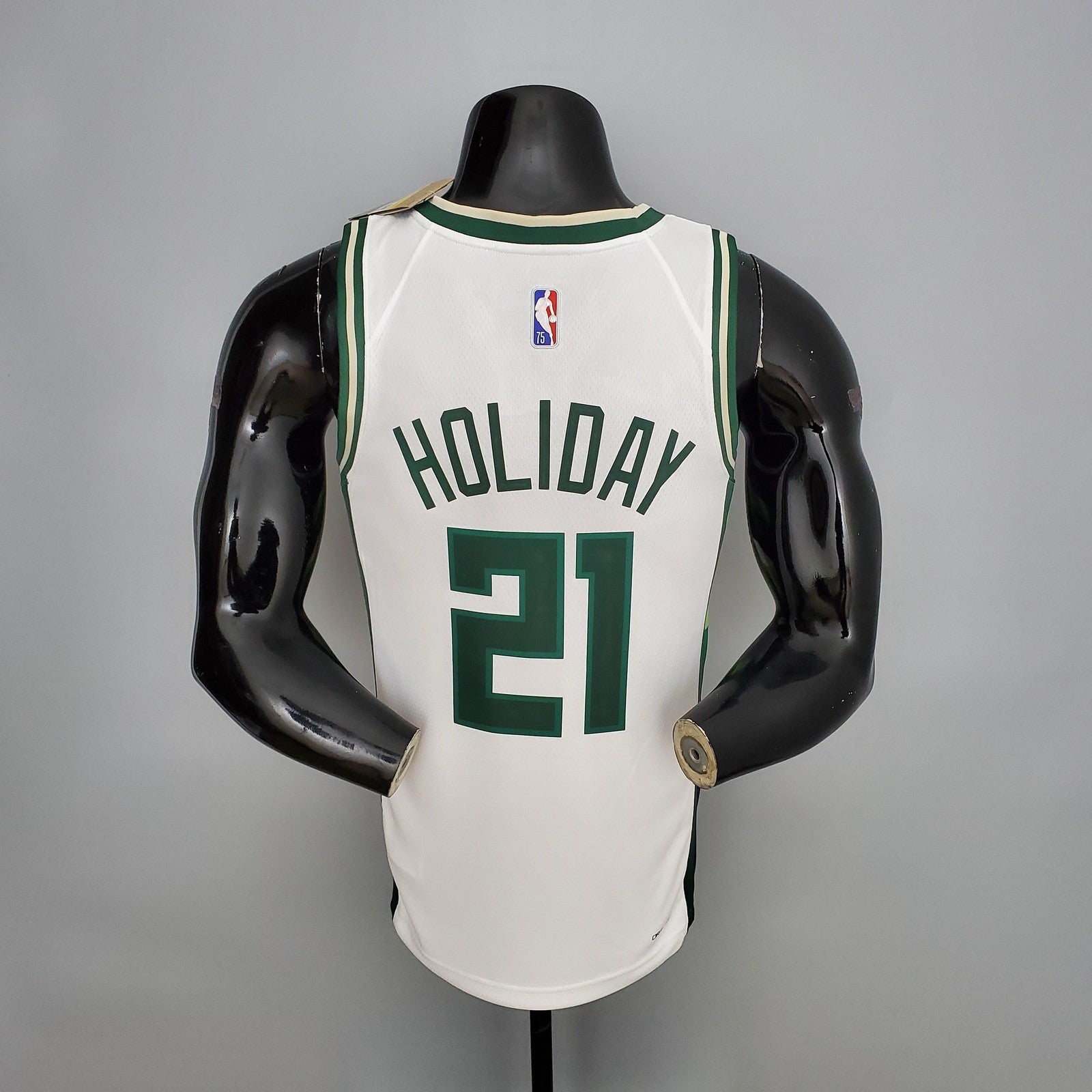 2022 Holiday#21 Bucks White Nba Jersey