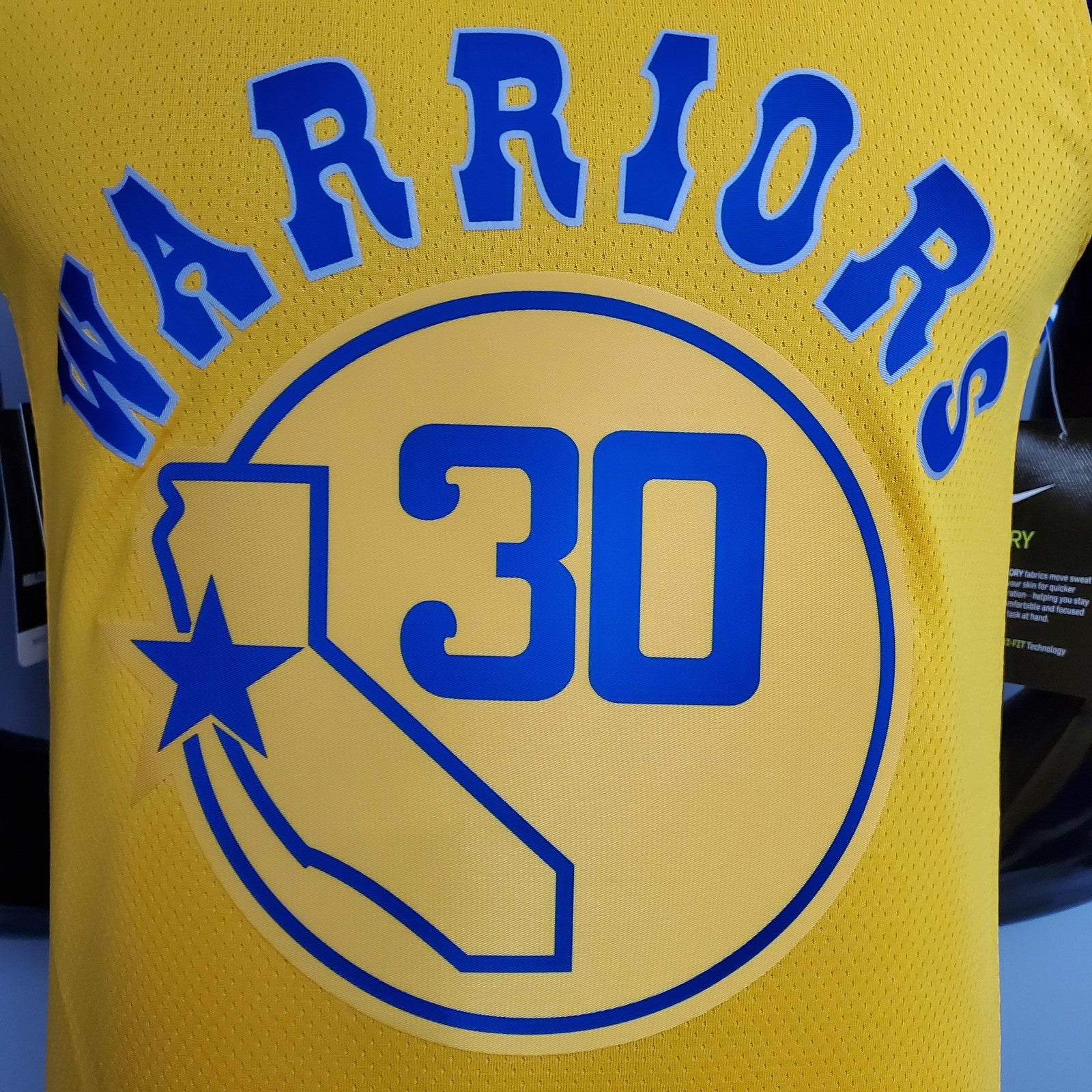 Retro Version Curry#30 Golden State Warriors Yellow Nba Jersey