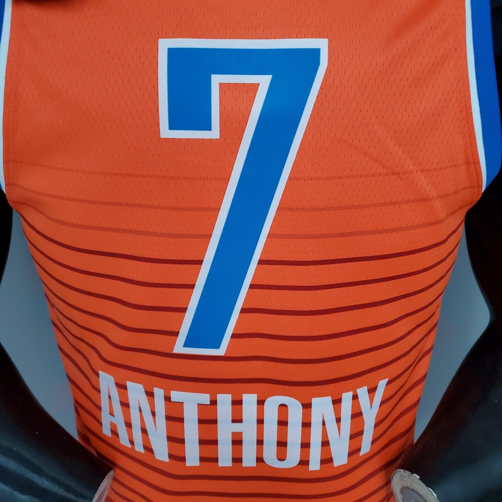 Anthony#7 Thunder Jordan Orange Nba Jersey