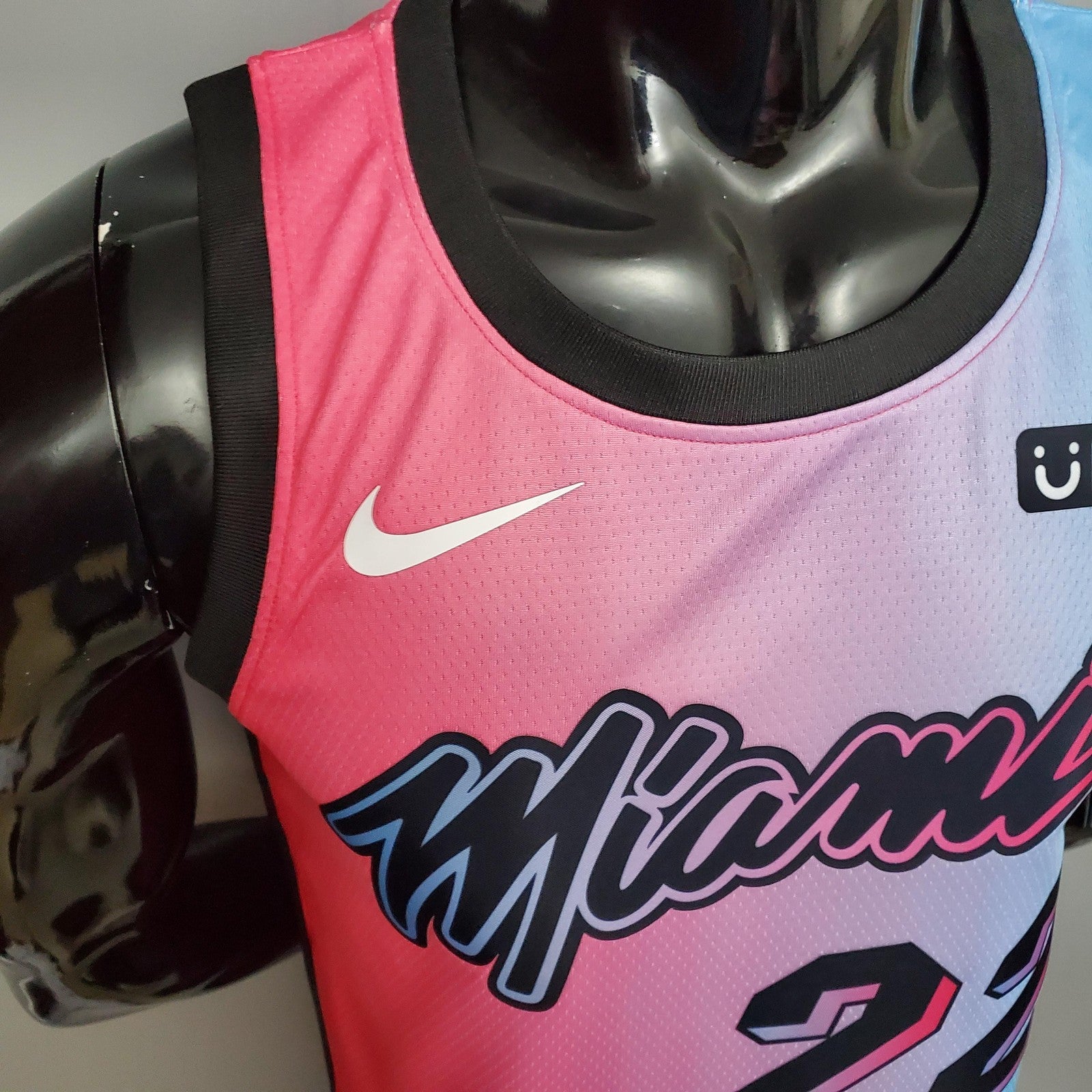 New Miami Heat Butler #22 City Edition Pink Blue Gradient Color (support Customization)