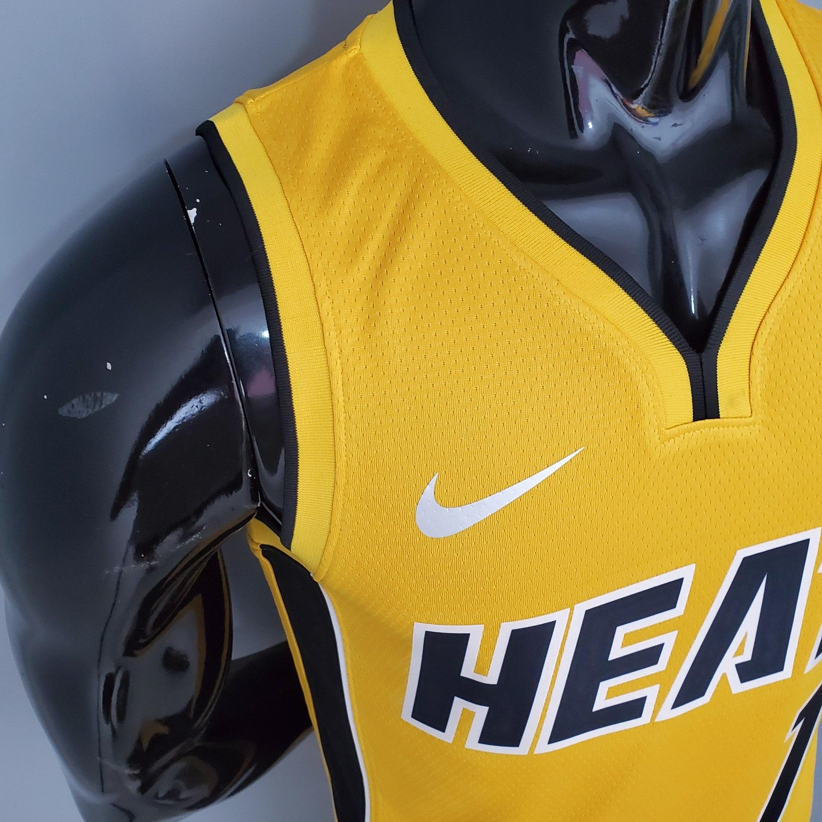 2021 Bosh#1 Heat Bonus Edition Yellow Nba Jersey