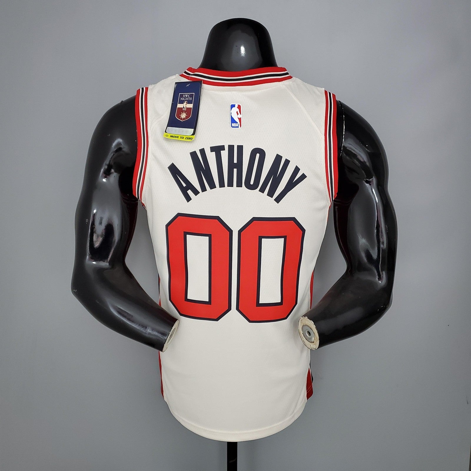 Anthony#00 Portland Trail Blazers Beige Nba Jersey