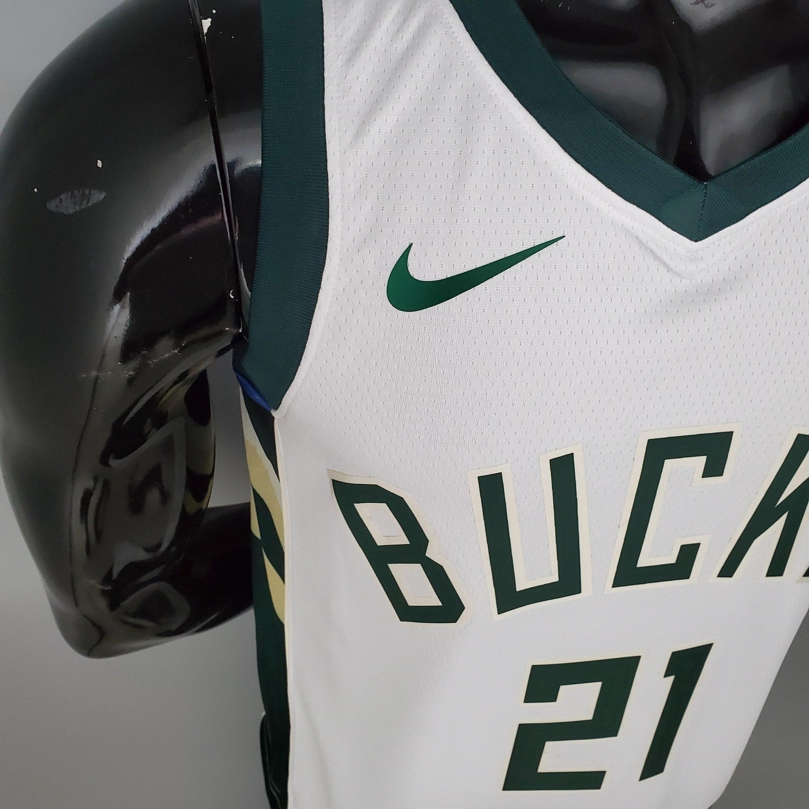2021 Holidoay#21 Bucks Home White Nba Jersey