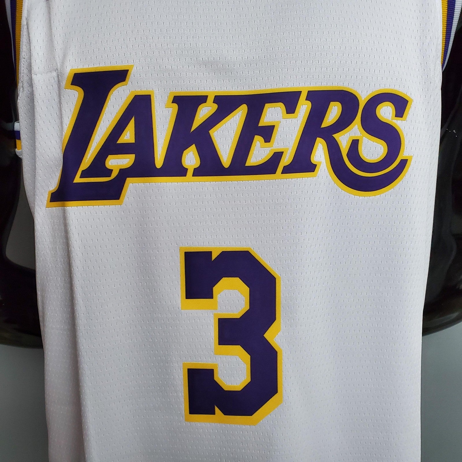 Davis #3 Lakers Round Neck White Nba Jersey Nike Connect Recognition