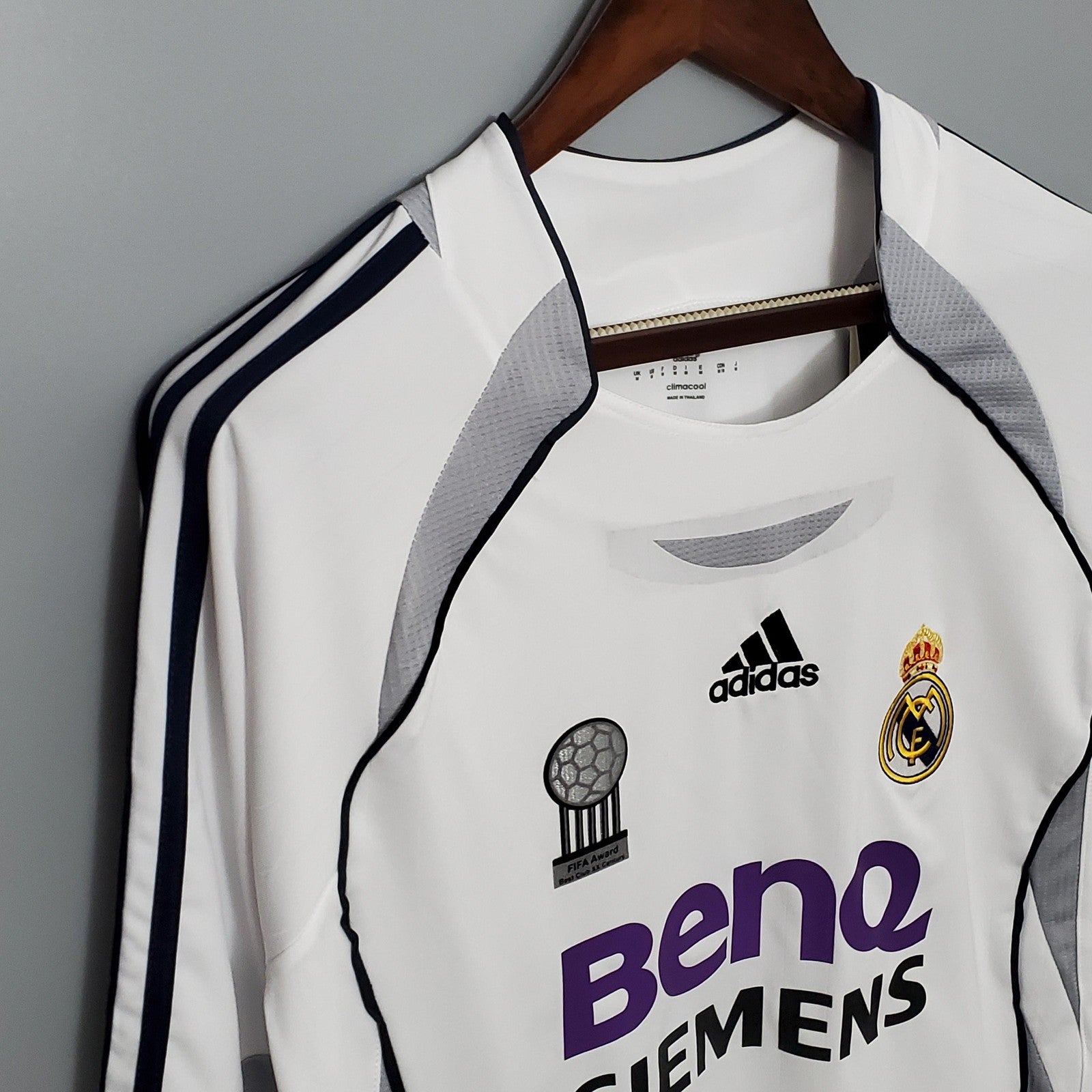 Retro Real Madrid Long Sleeve 06 07 Home
