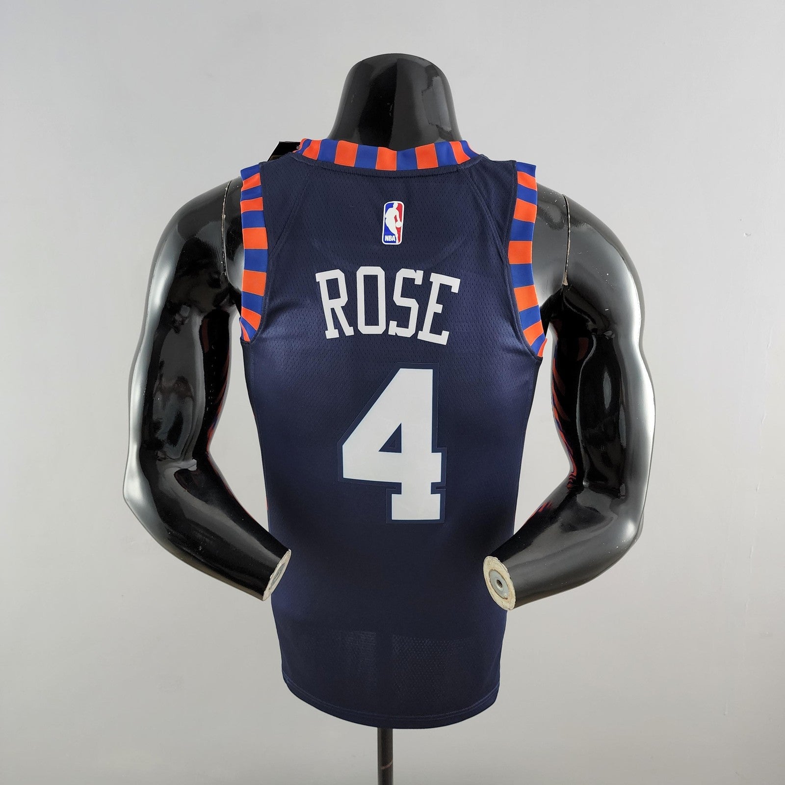 New York Knicks Rose #4 Striped Nba Jersey