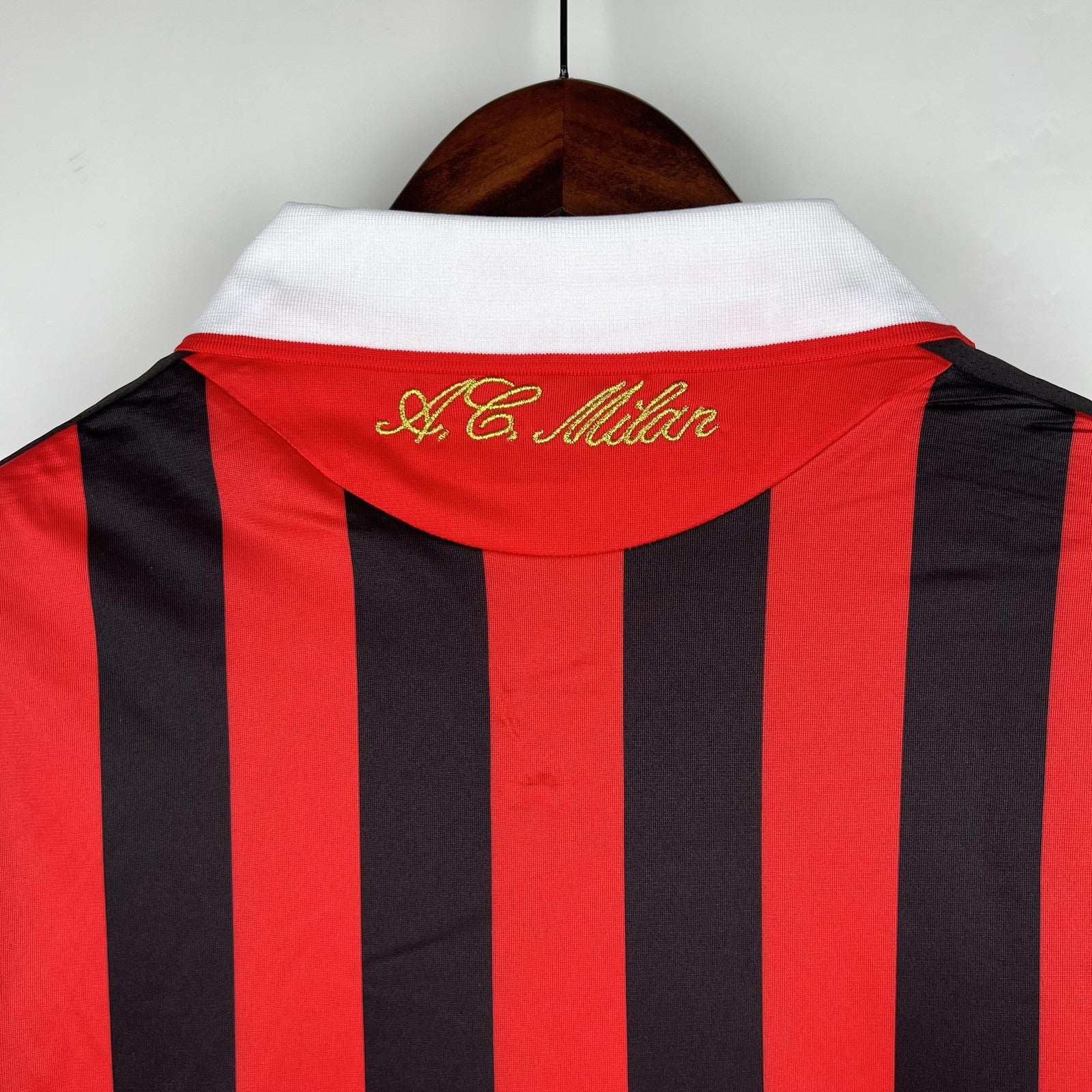 Retro Long Sleeve Ac Milan 09 10 Home