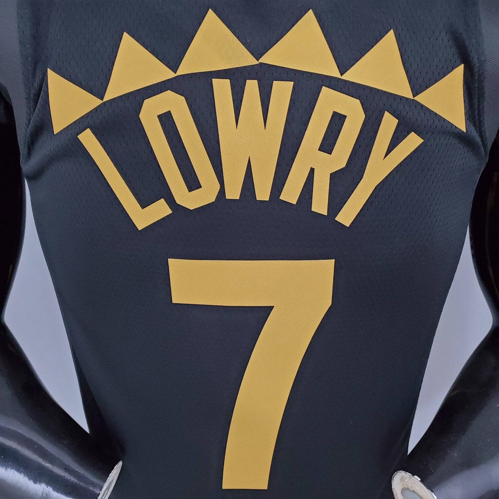 2021 Season Lowry#7 Raptors Black Gold Nba Jersey