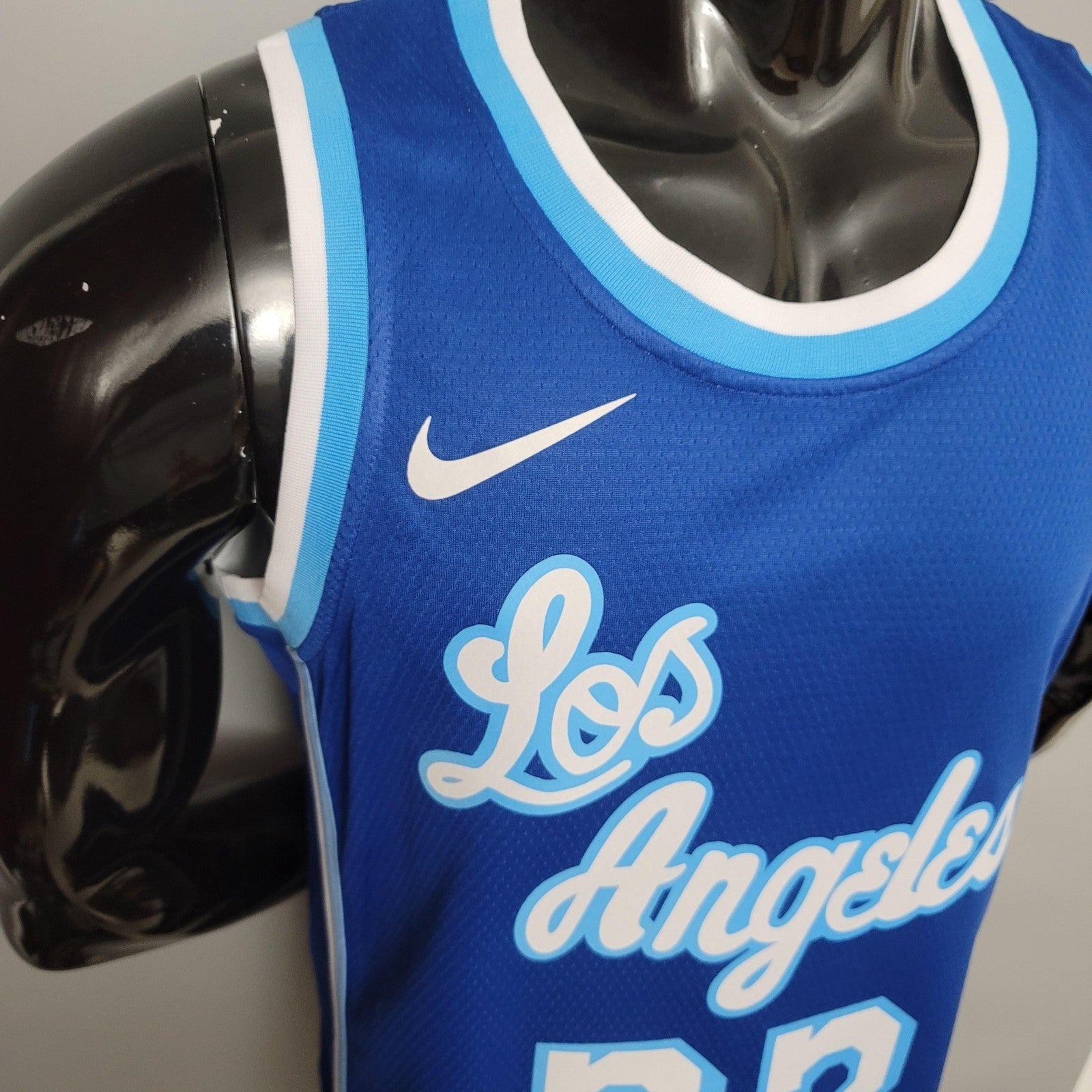 Retro Night James #23 Los Angeles Lakers Blue Nba Jersey Nike Connect Recognition