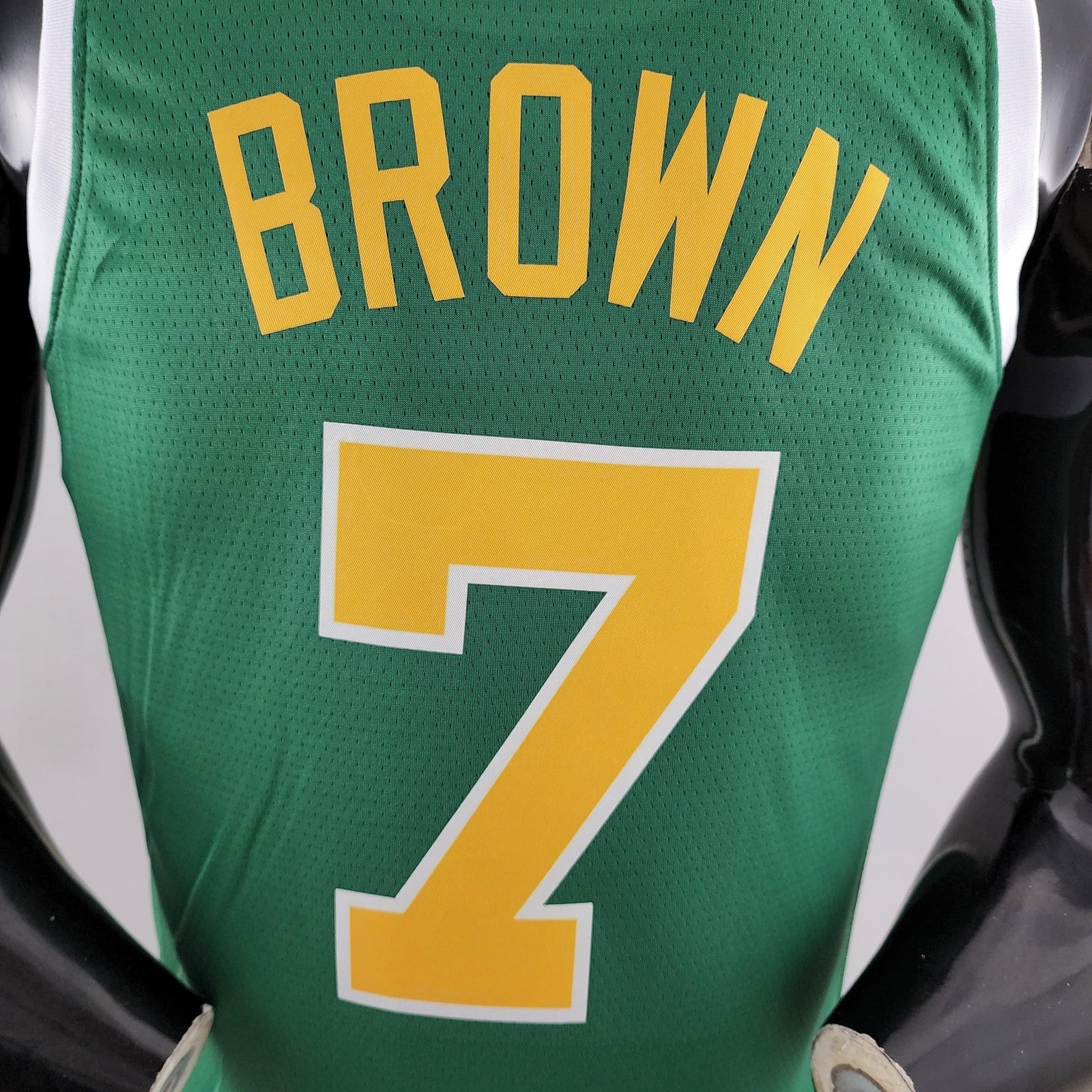 Boston Celtics Brown#7 Green Gold Nba Jersey