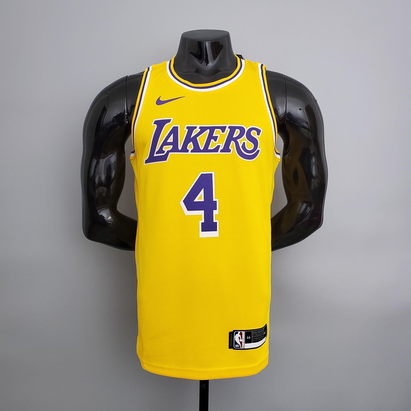 Lakers Rondo#4 Crew Neck Yellow Nba Jersey