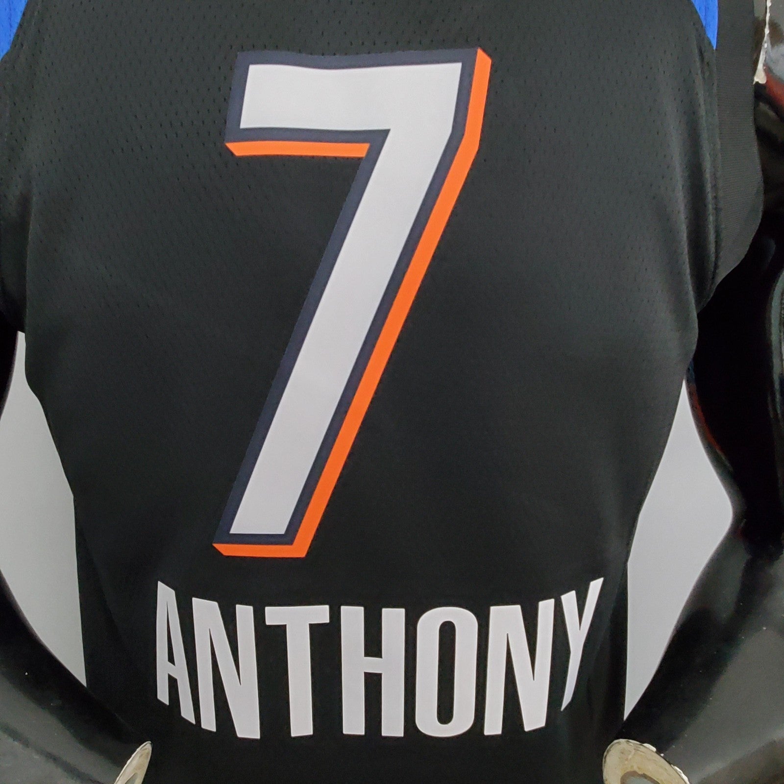 Thunder Anthony #7 City Edition Black Nba Jersey