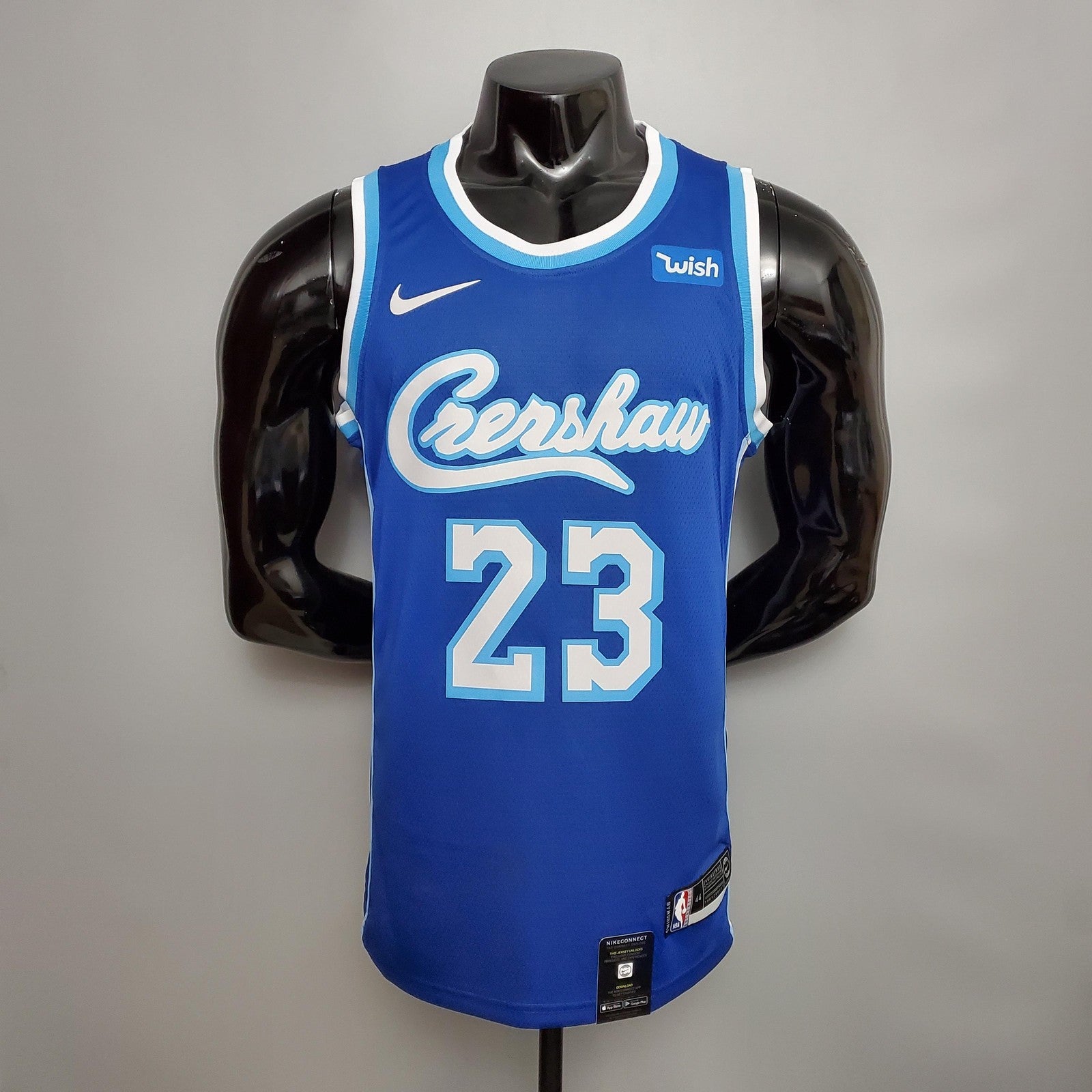 New James #23 Los Angeles Lakers Blue Nba Jersey Nike Connect Recognition
