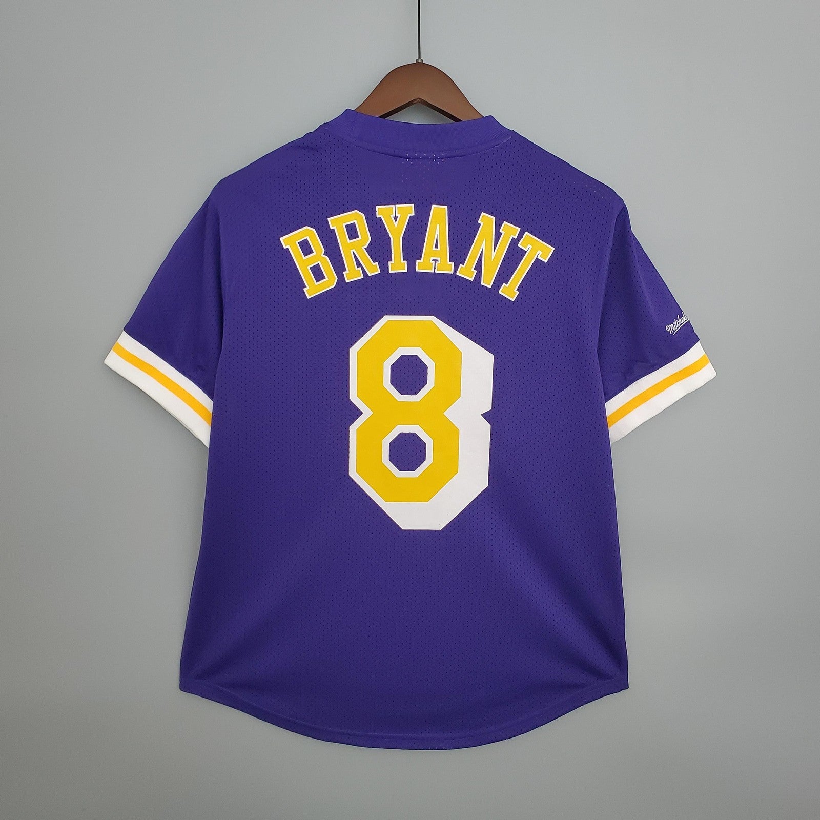 Mitchellness Lakers Purple No 8 Bryant Retro Mesh Short Sleeve