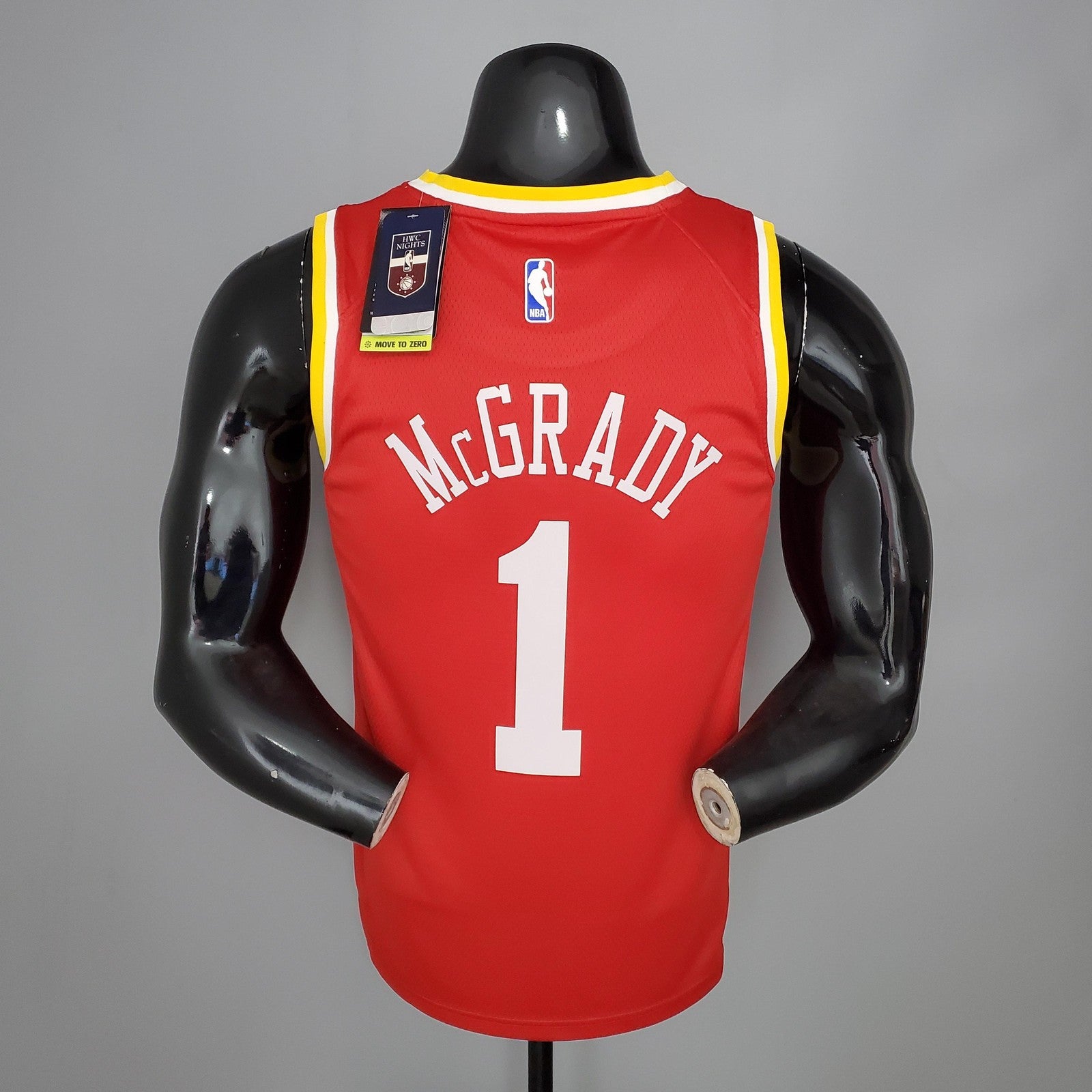 Mcgrady#1 Rockets Retro Red Nba Jersey