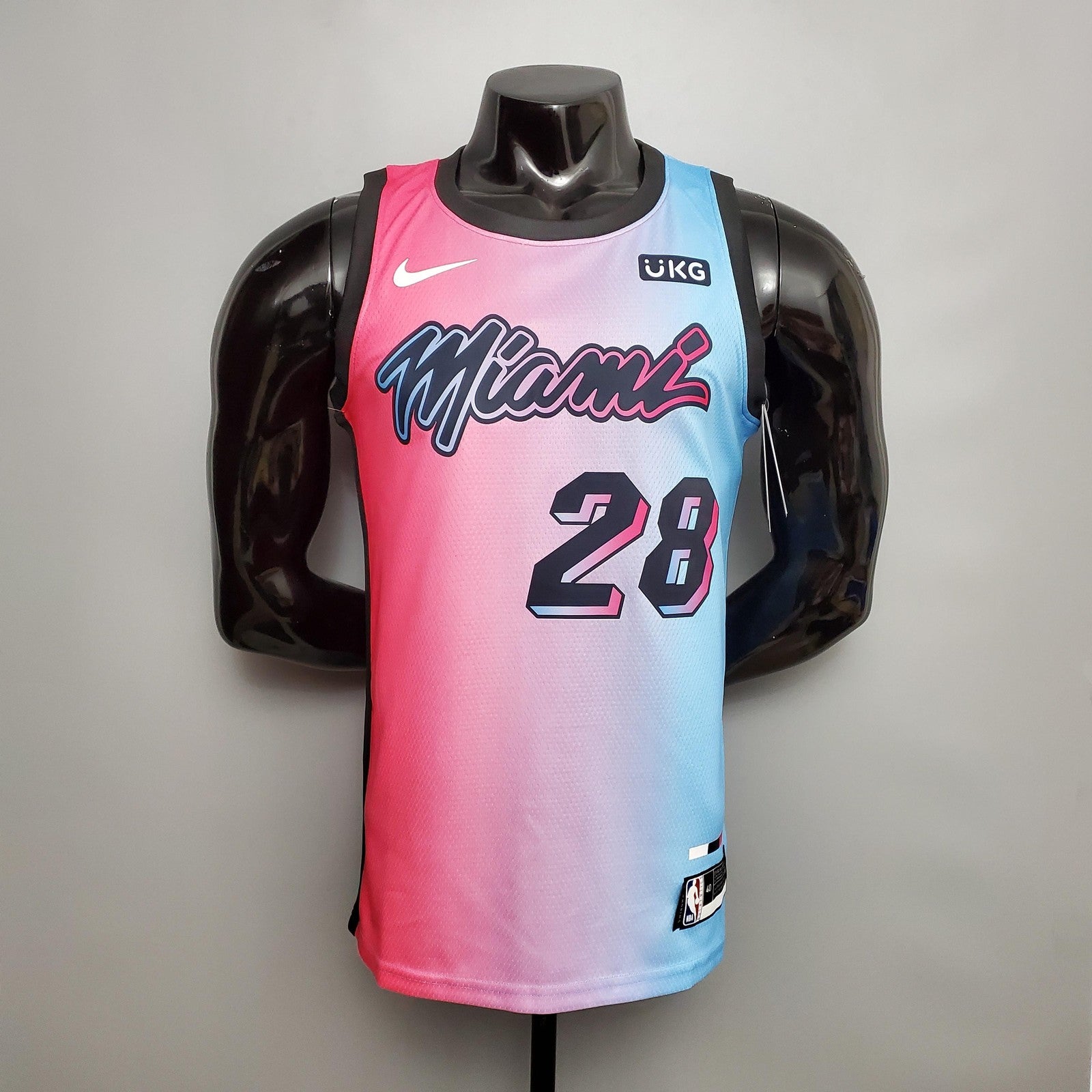 New Miami Heat Iguodala#28 City Edition Pink Blue Gradient Color (support Customization) 2