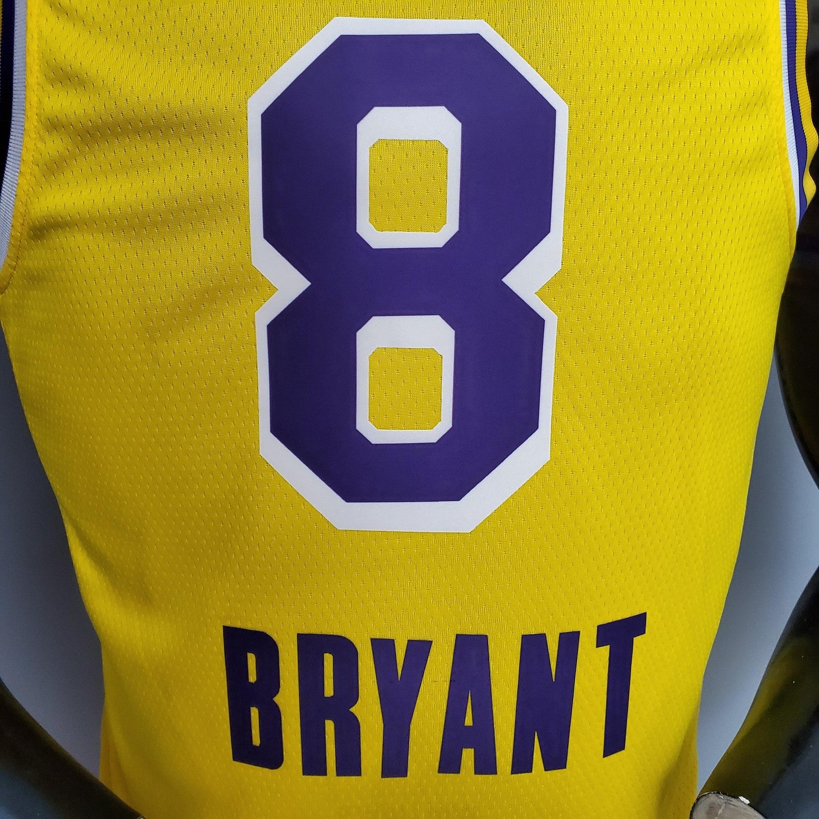 New Bryant #8 Los Angeles Lakers Commemorative Edition Round Neck Yellow Nba Jersey
