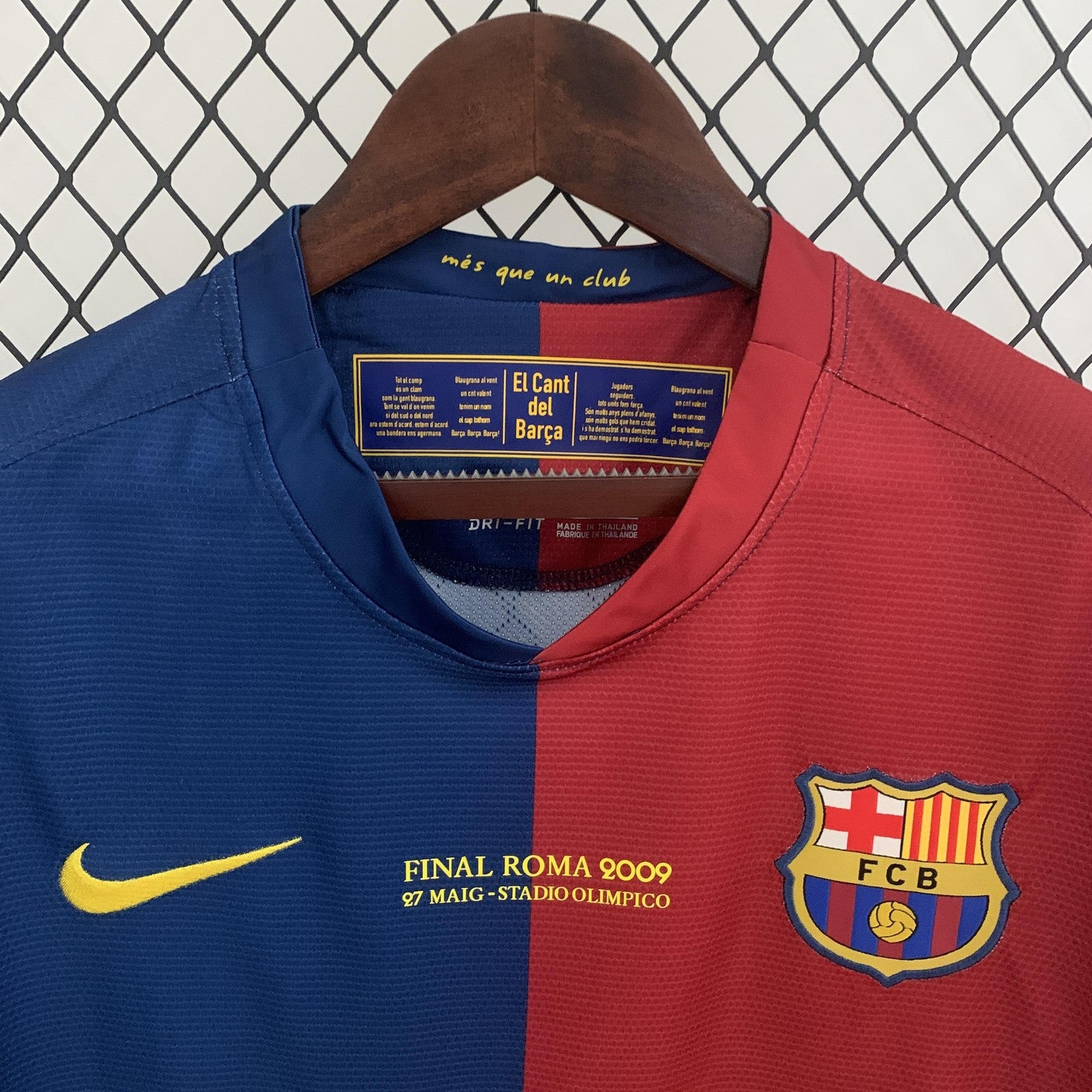 Retro Long Sleeves Barcelona Champions League Home