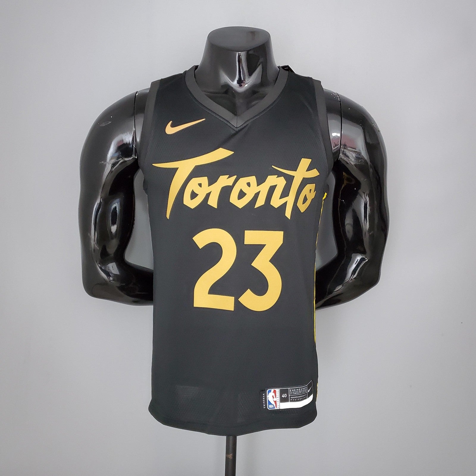2021 Season Vanvleet#23 Raptors Black Gold Nba Jersey