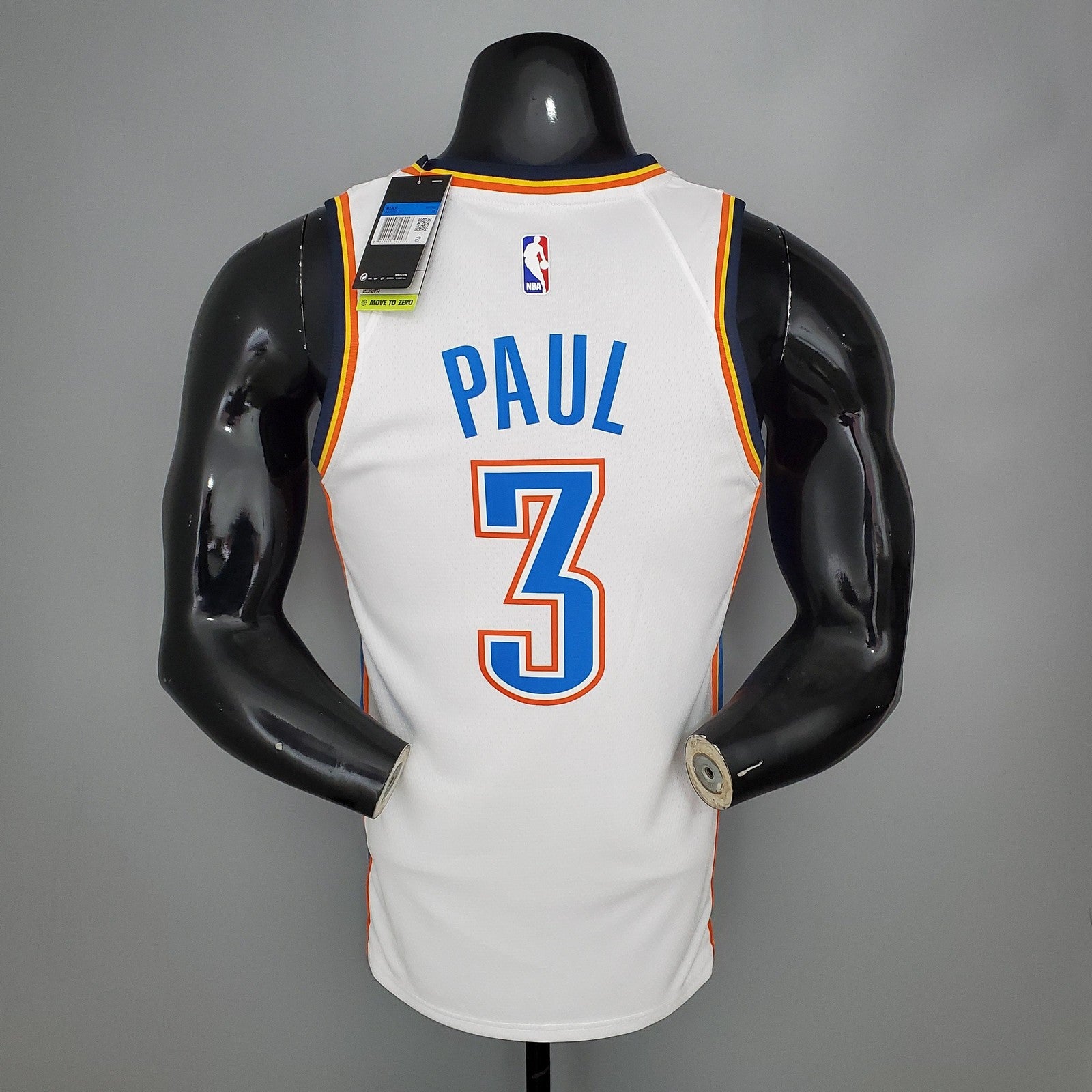 Paul#3 Thunder White Nba Jersey