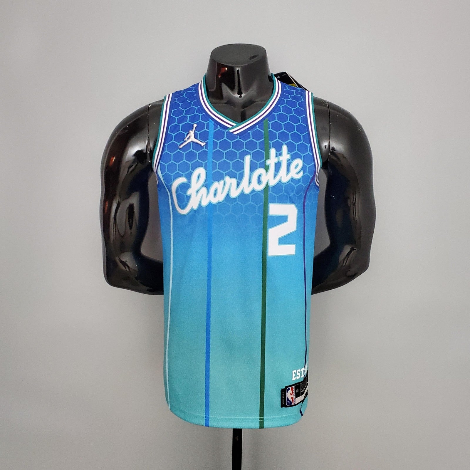 2022 Ball#2 Hornets City Edition Blue Nba Jersey