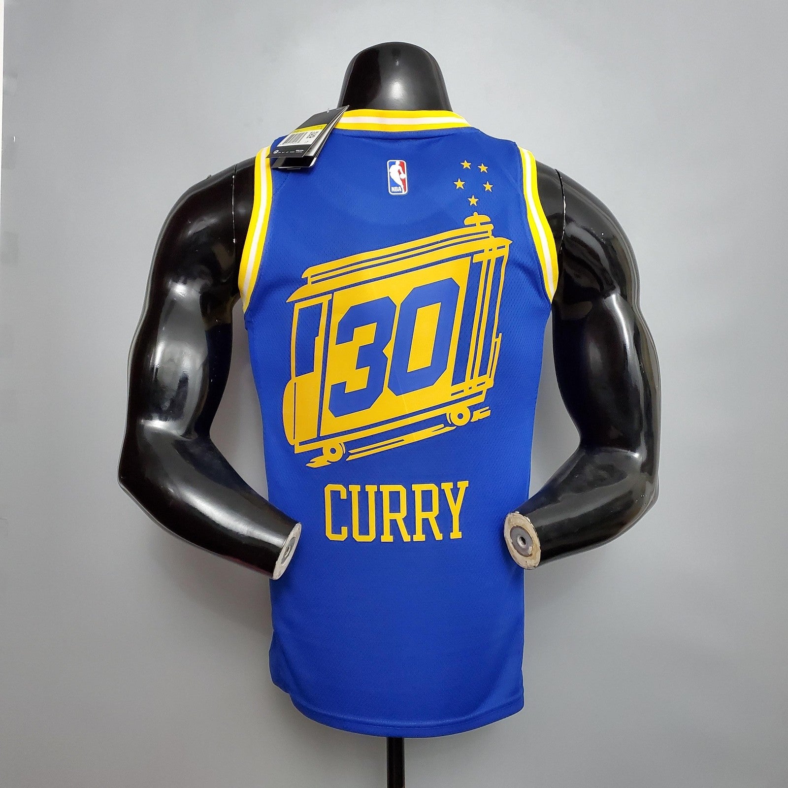 Tram Version Curry#30 Golden State Warriors Blue Nba Jersey