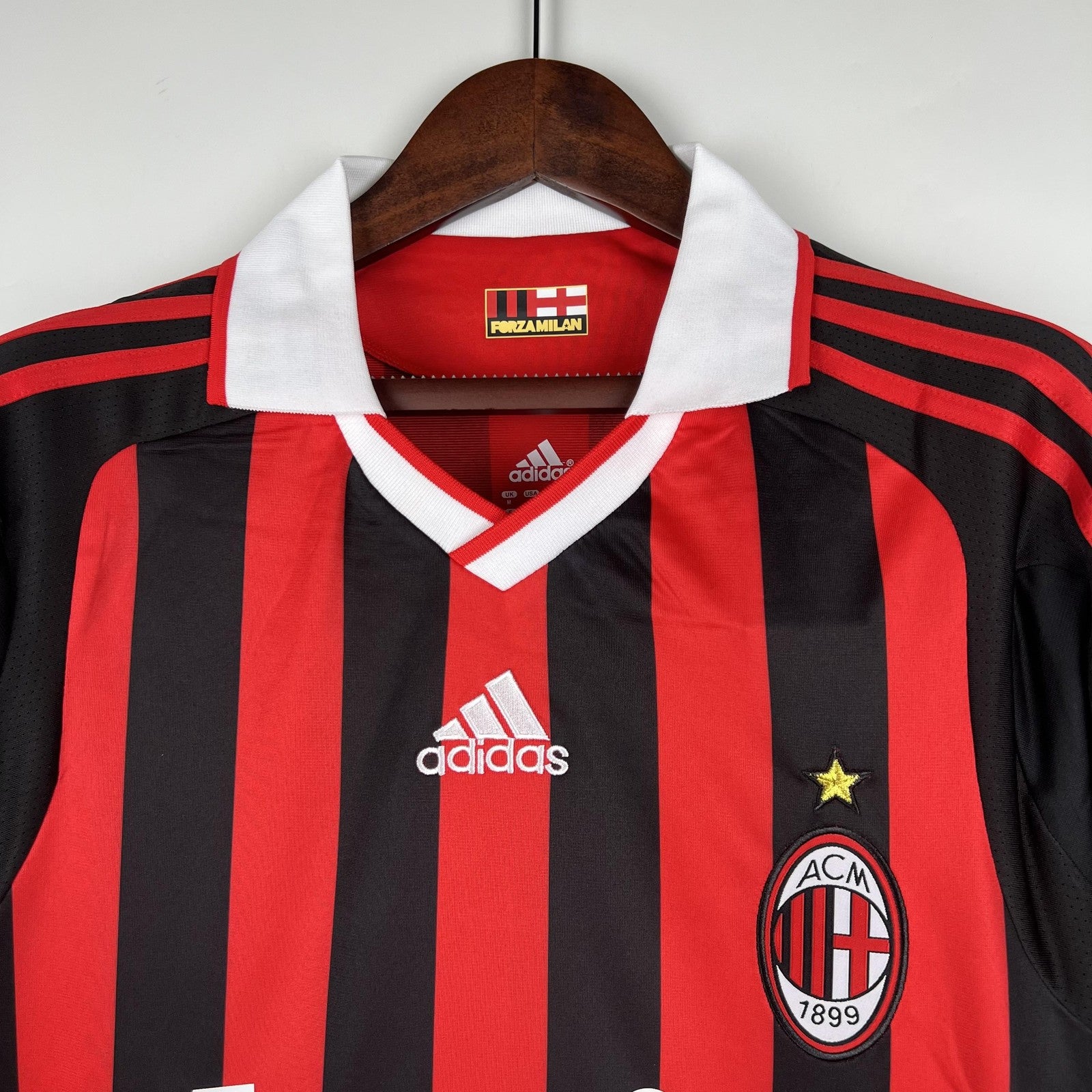 Retro Long Sleeve Ac Milan 09 10 Home
