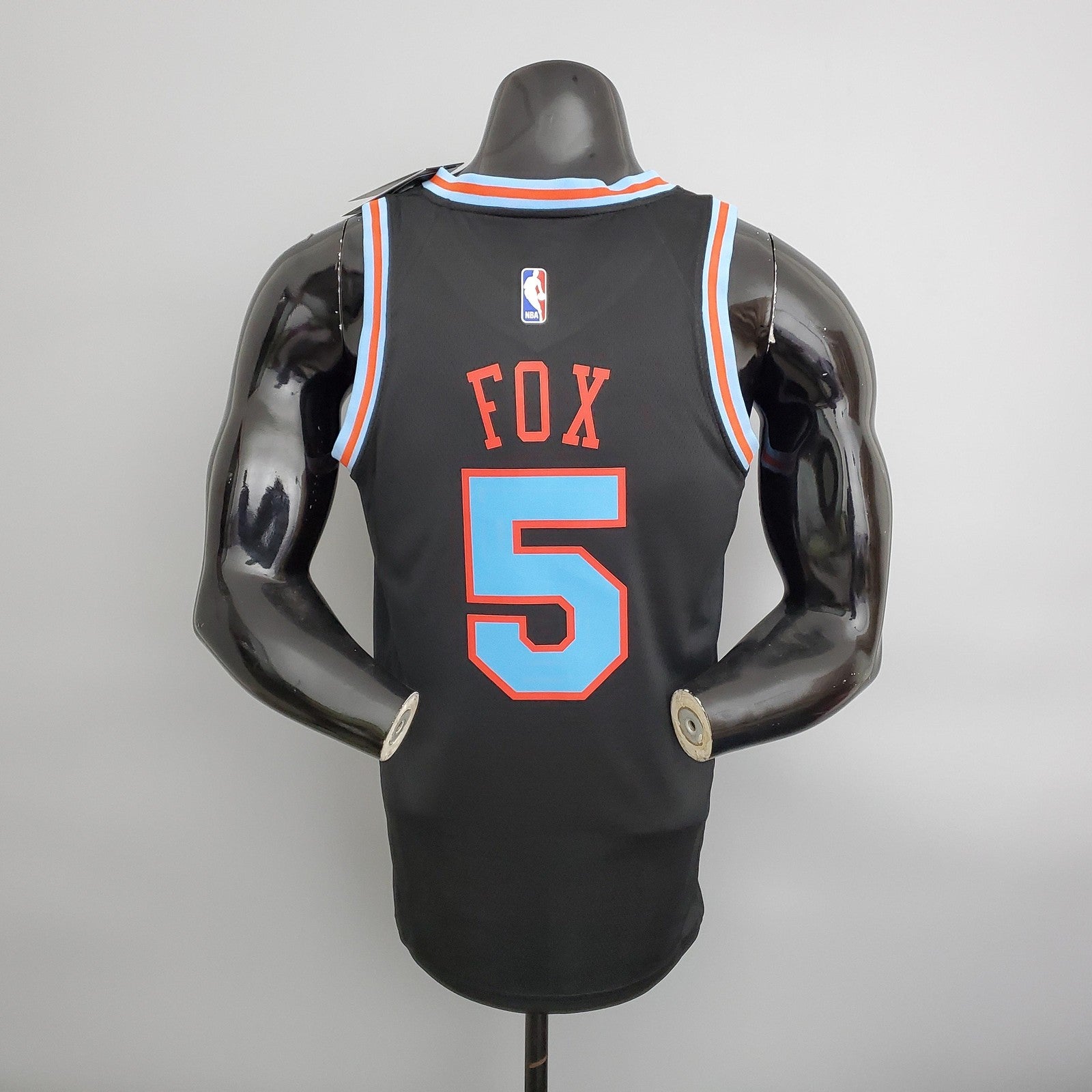 2021 Kings Fox#5 City Edition Black Nba Jersey