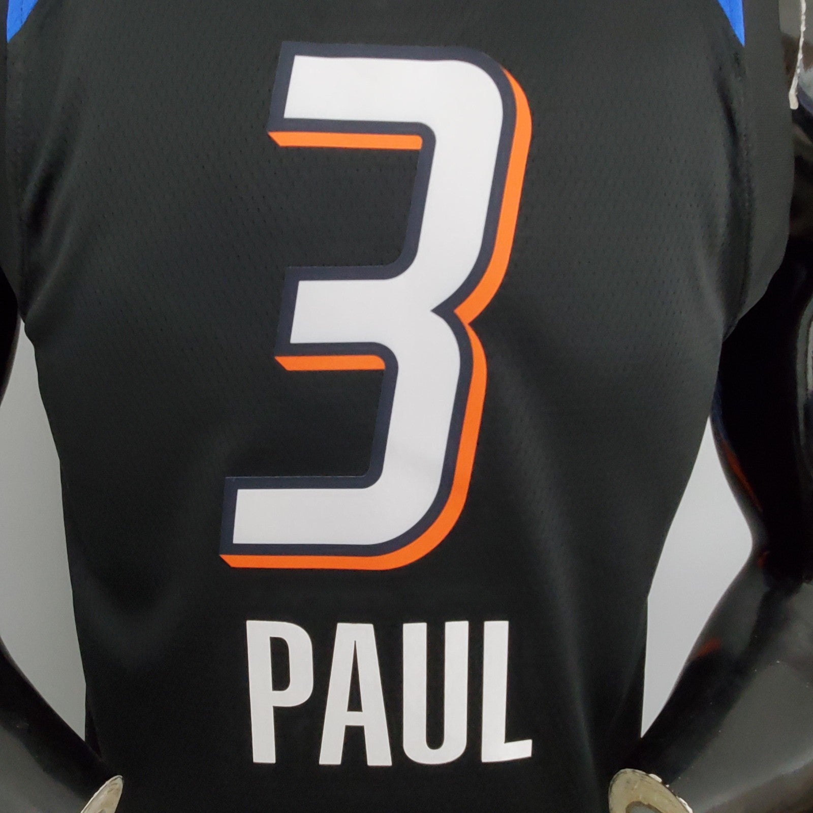 Thunder Paul #3 City Edition Black Nba Jersey