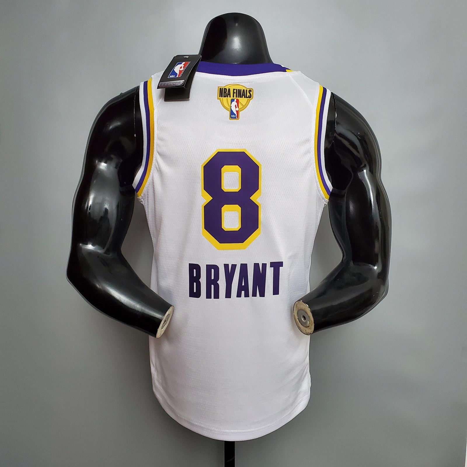 New Bryant #8 Los Angeles Lakers Round Neck White Nba Jersey Nike Connect Recognition