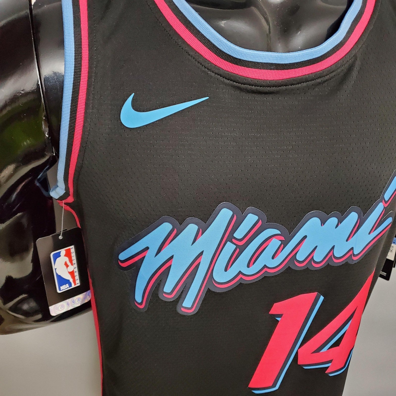 Herro#14 Miami Heat V Neck Black Nba Jersey Nike Connect Recognition
