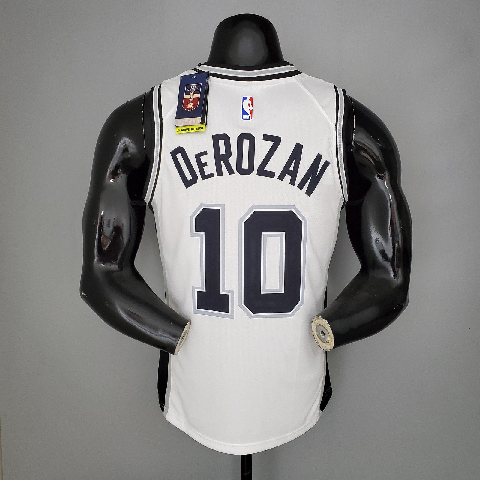 Derozan#10 Spurs White Nba Jersey