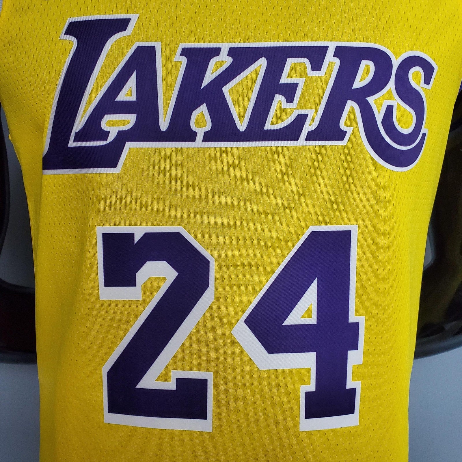 New Bryant #24 Lakers Commemorative Edition Round Neck Yellow Nba Jersey