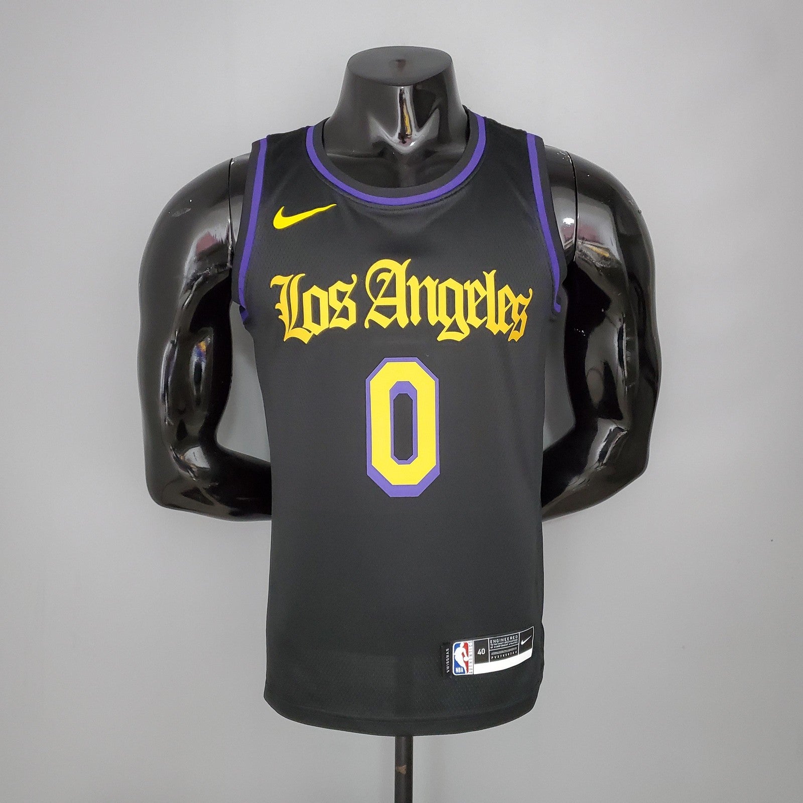 2021 Young#0 Los Angeles Lakers Black Latin Black Nba Jersey