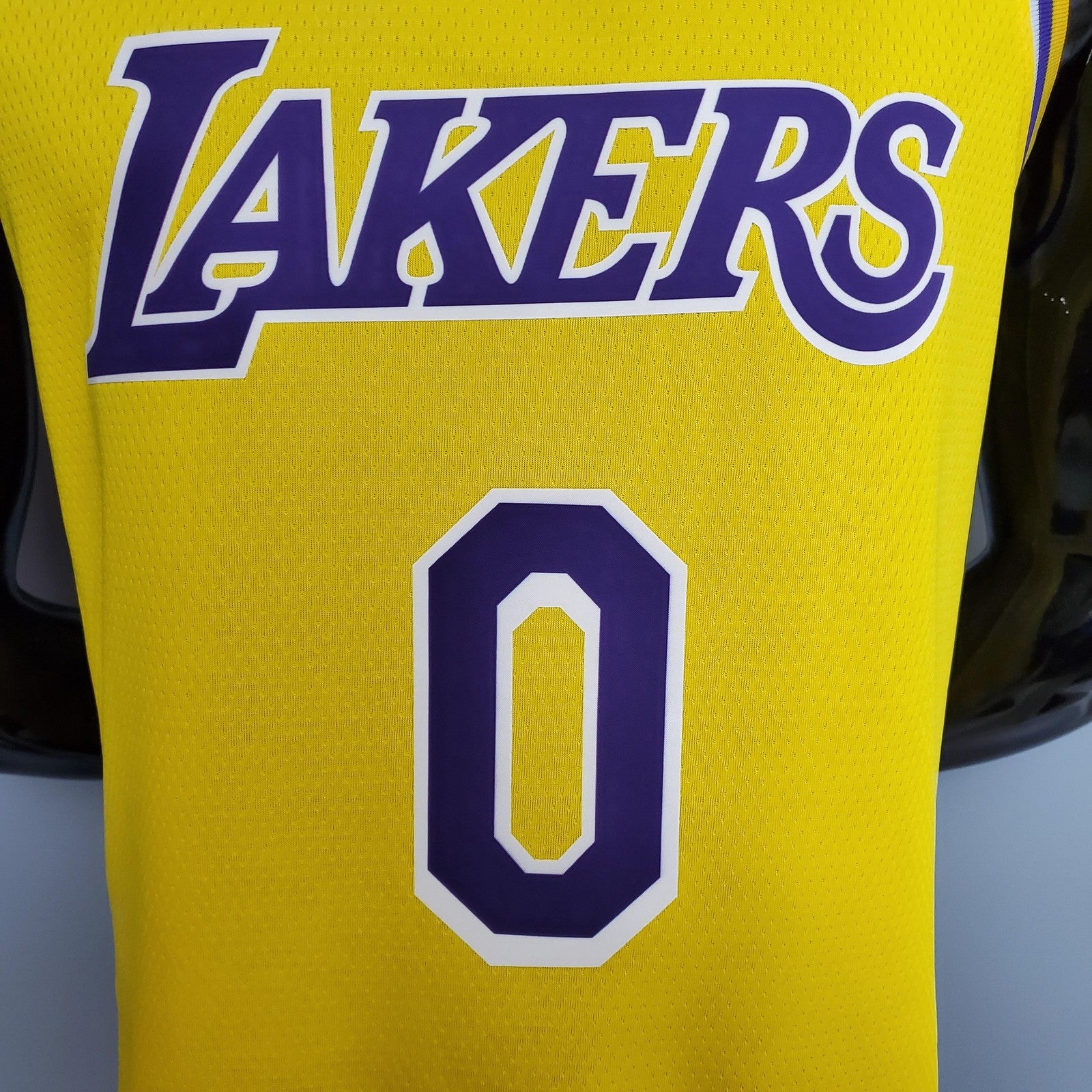 New Kuzma #0 Lakers Commemorative Edition Round Neck Yellow Nba Jersey