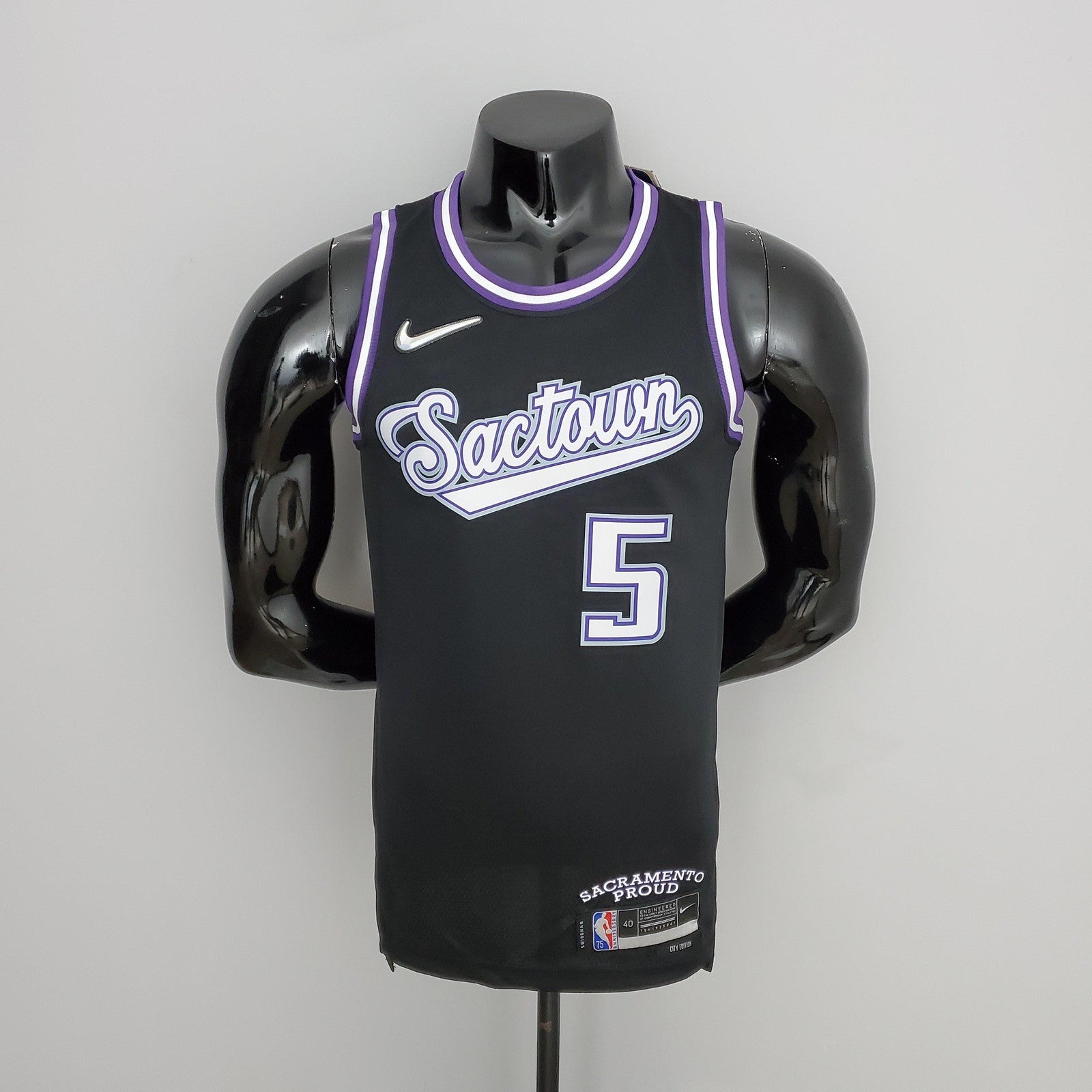 2022 Season Fox#5 Kings City Edition Black Nba Jersey